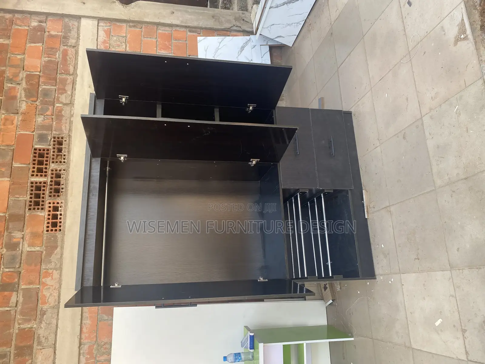 Wenge Color 3 Door Wardrobe With Two Drawers