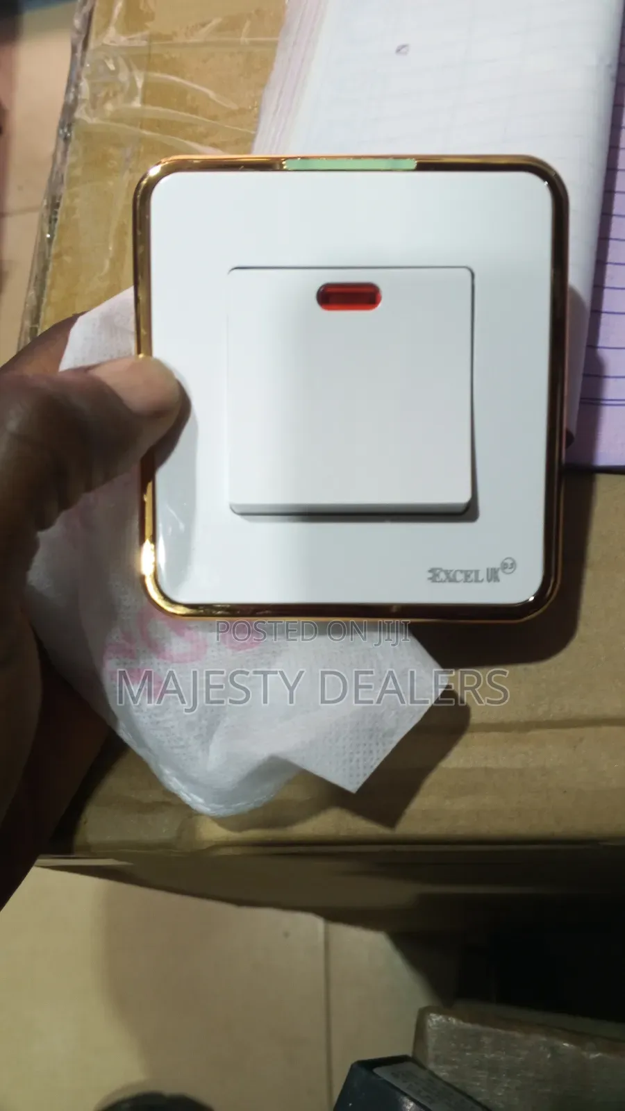 Water Heater Switch White and Gold Color for More Let Me Know
