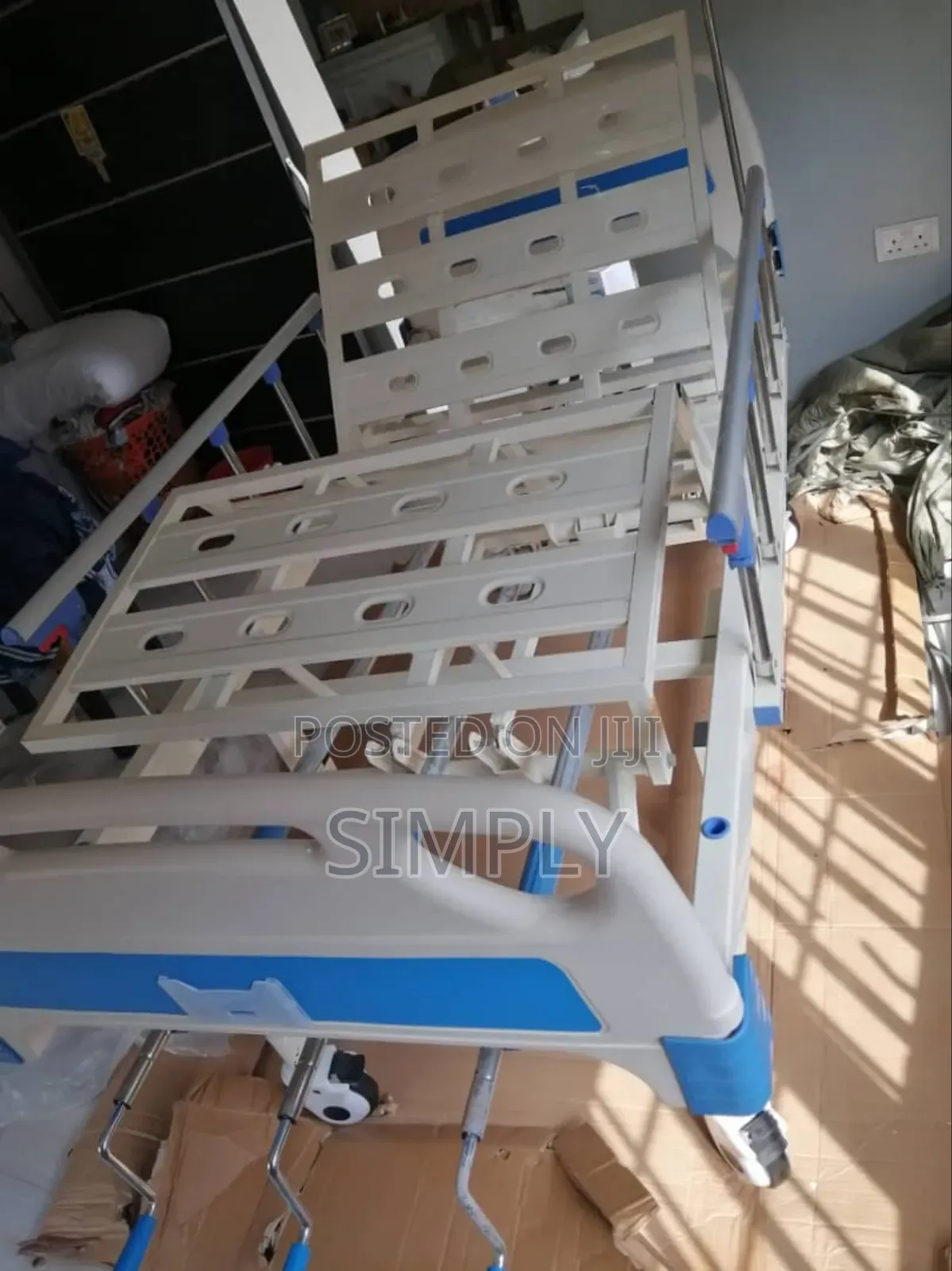 3 Crank Hospital Bed Metal Side