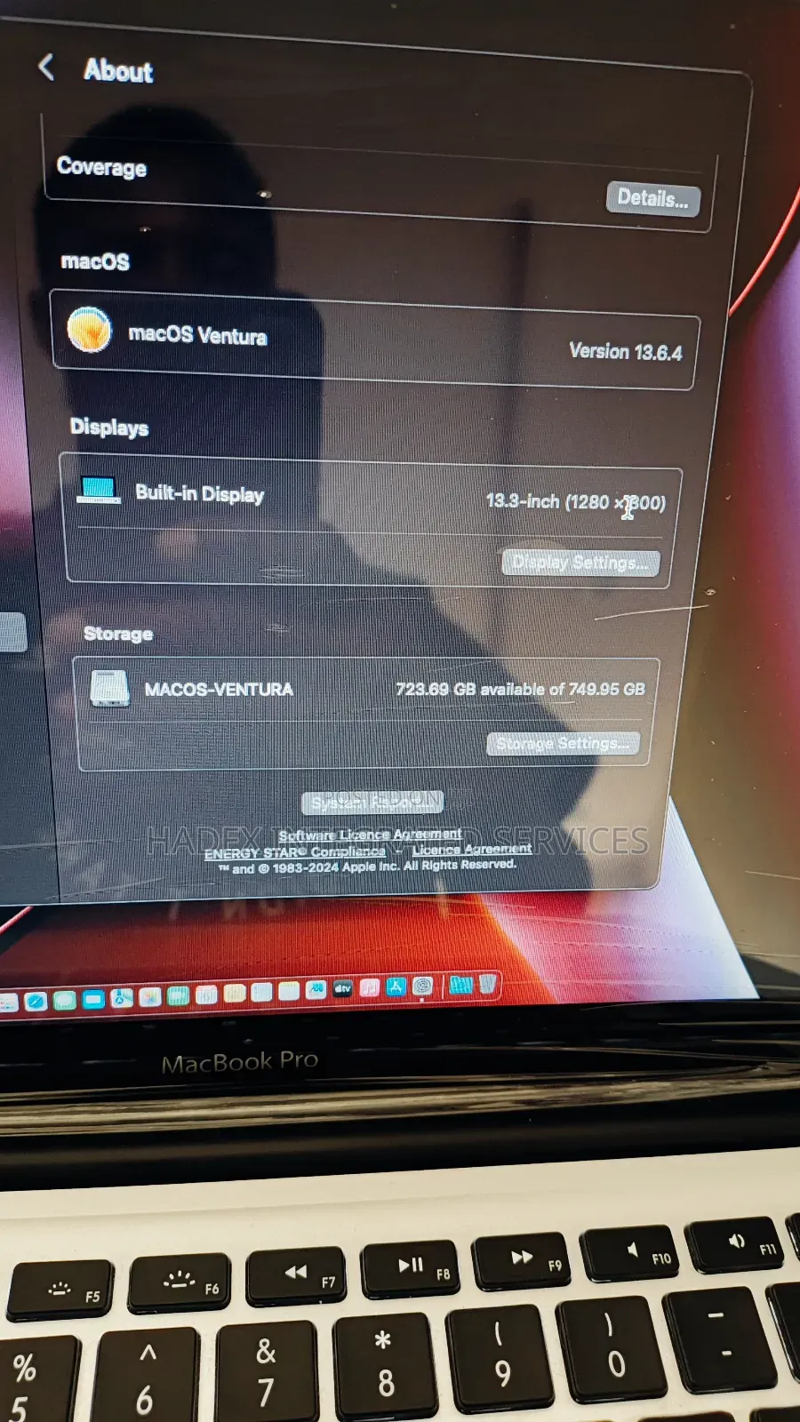 Laptop Apple MacBook Pro 8GB Intel Core I5 HDD 750GB