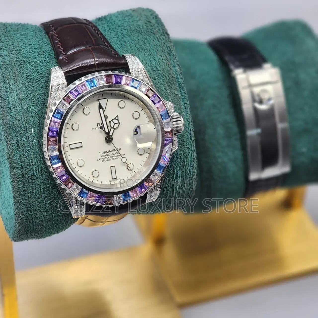 Rolex Quality Luxury Men Iced Face Automatic Engine Wristwatch.