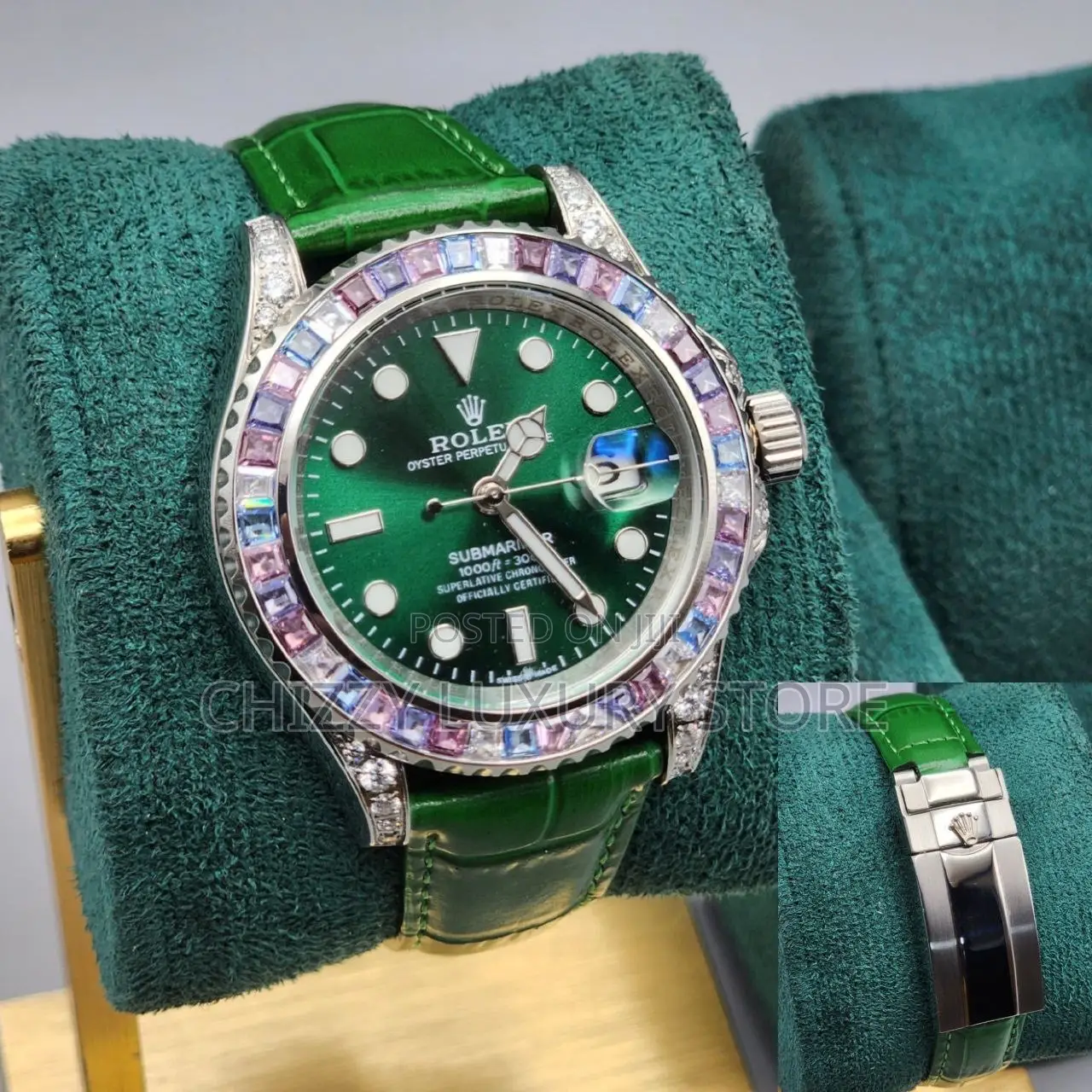 Rolex Quality Luxury Men Iced Face Automatic Engine Wristwatch.
