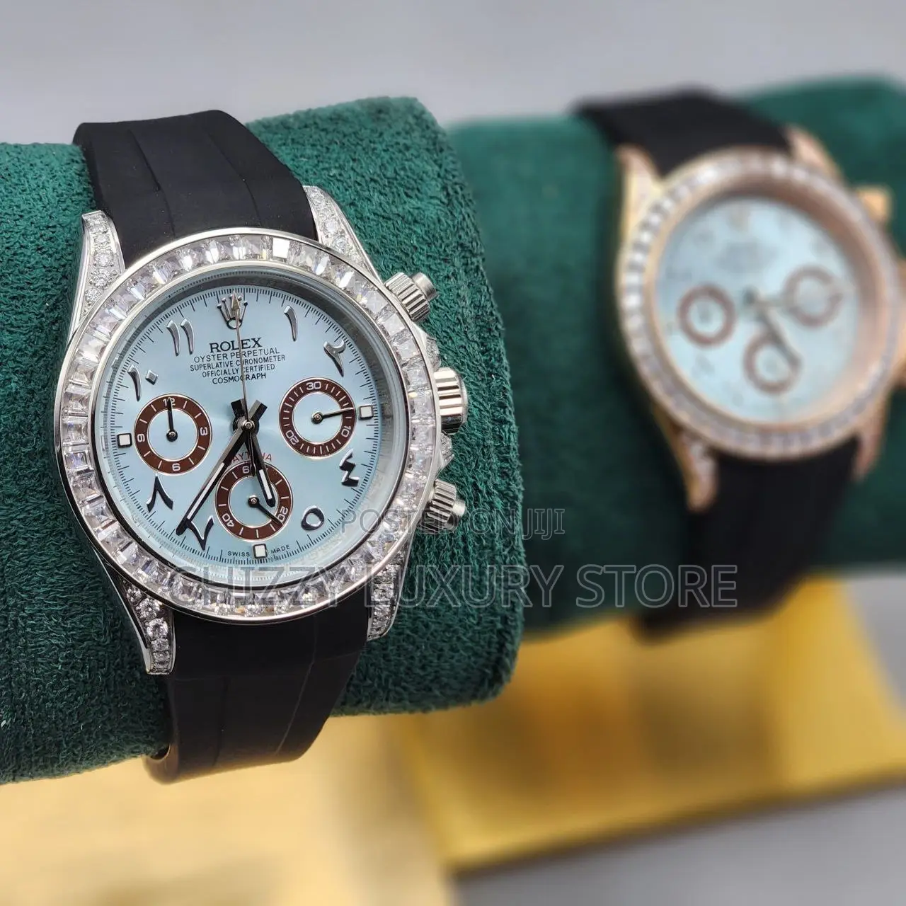 Rolex Quality Luxury Men Iced Face Automatic Engine Wristwatch.