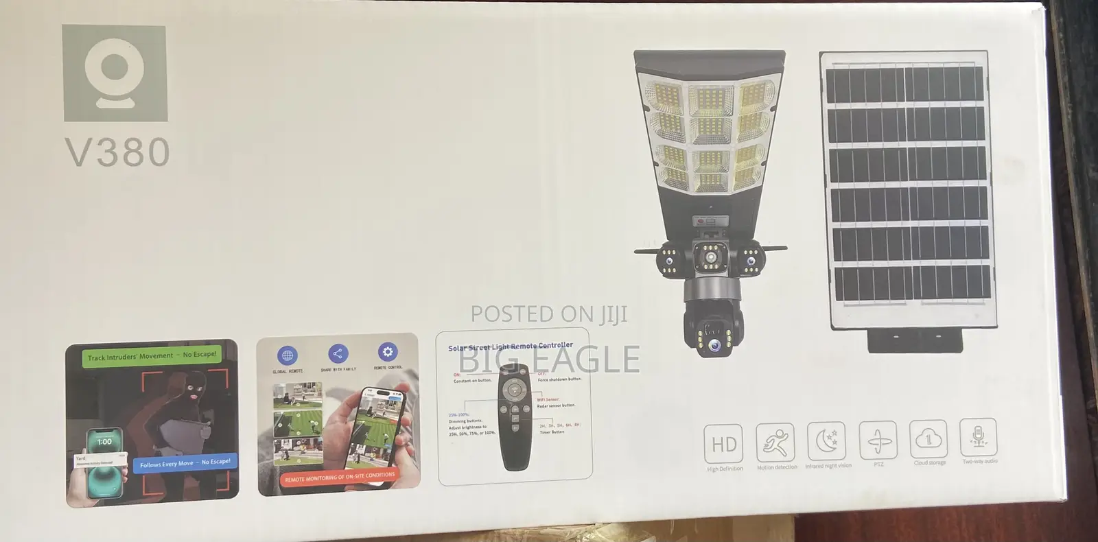 Solar Powered Street Light and V380 4g Sim Card With 3 Lenses View