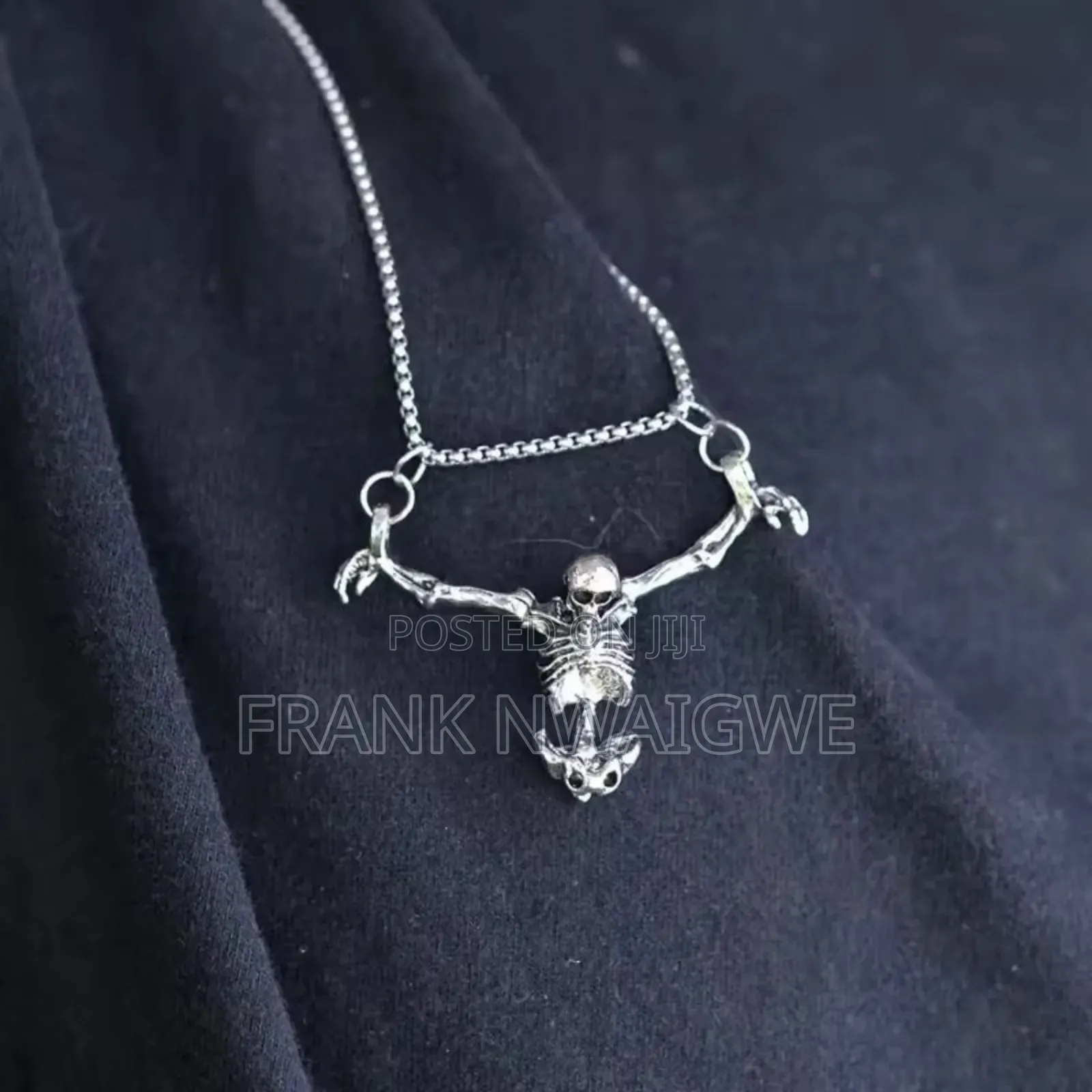Vintage Hanging Skeleton Punk Rock Steel Chain