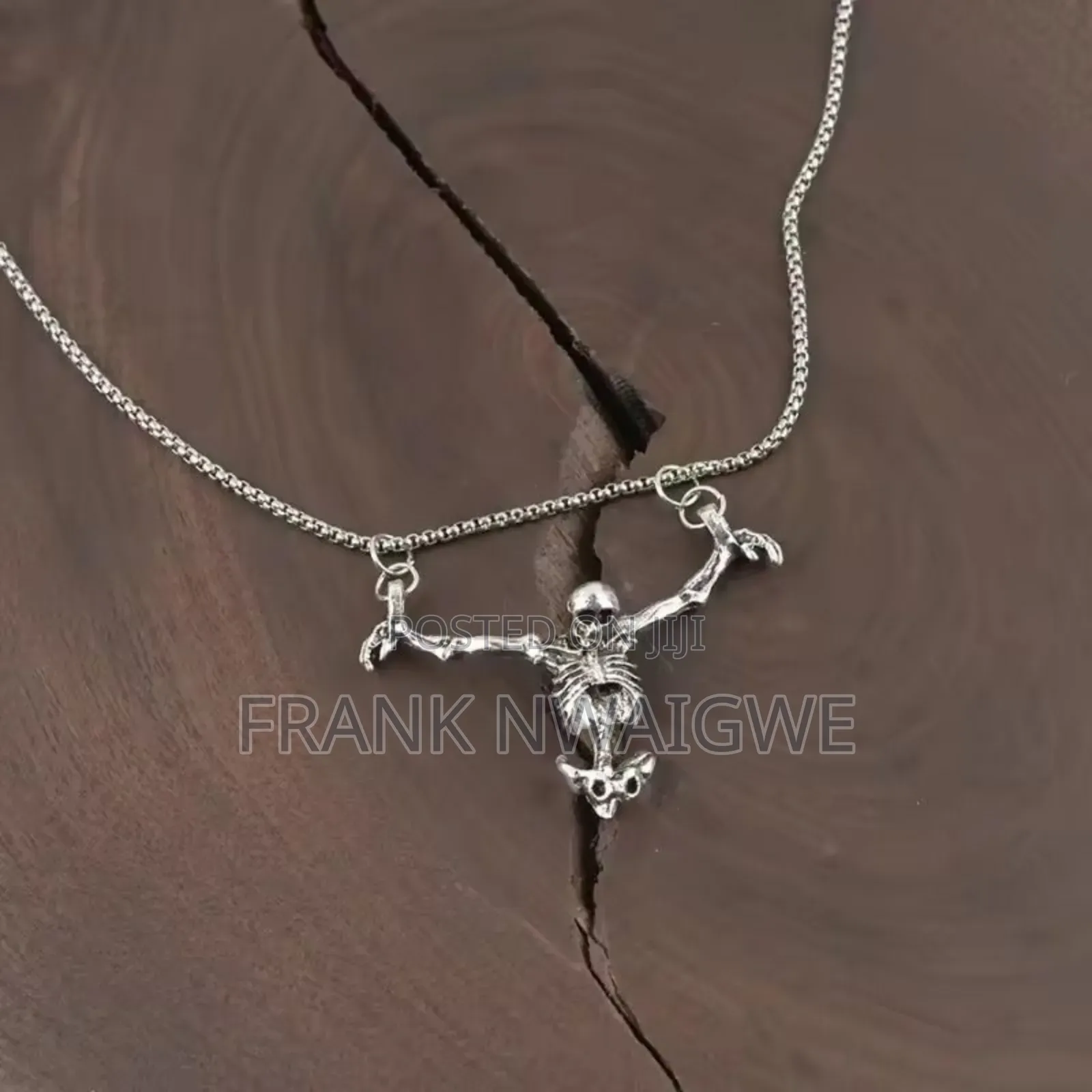 Vintage Hanging Skeleton Punk Rock Steel Chain