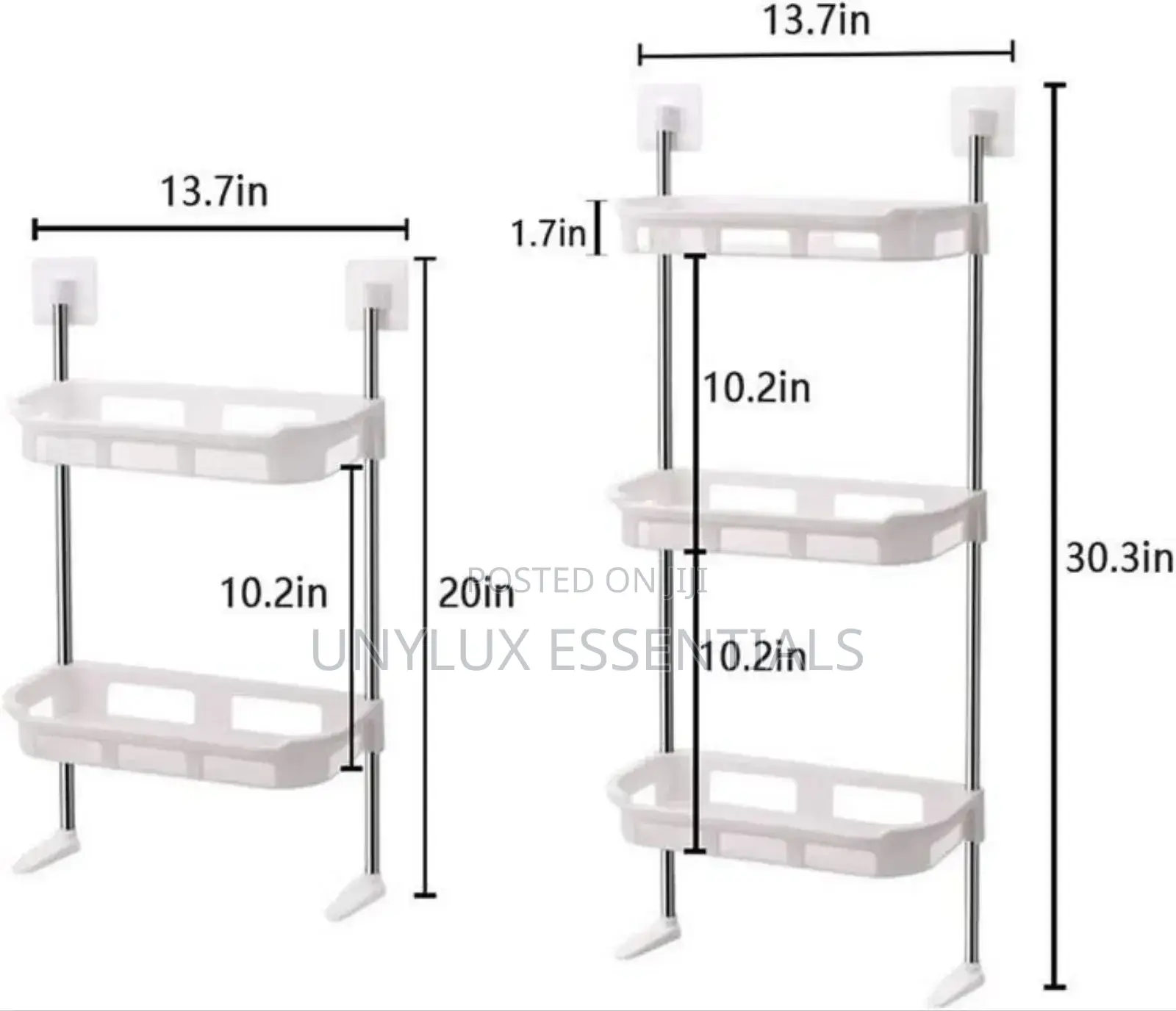 2 Tier Over The Toilet Organizer Shelf Storage