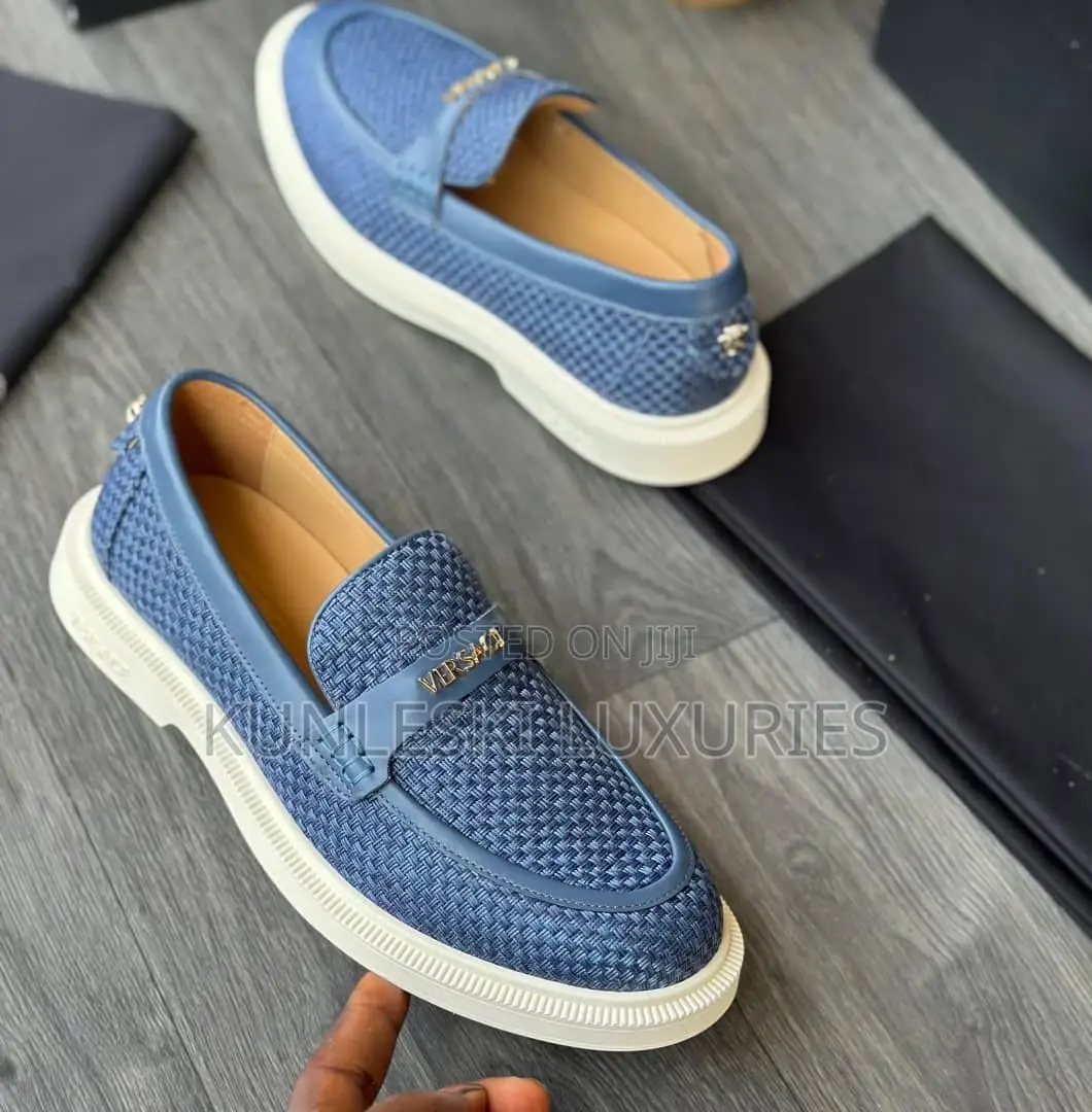 Original Versace Leather Loafers Shoe in Two Colors Ways