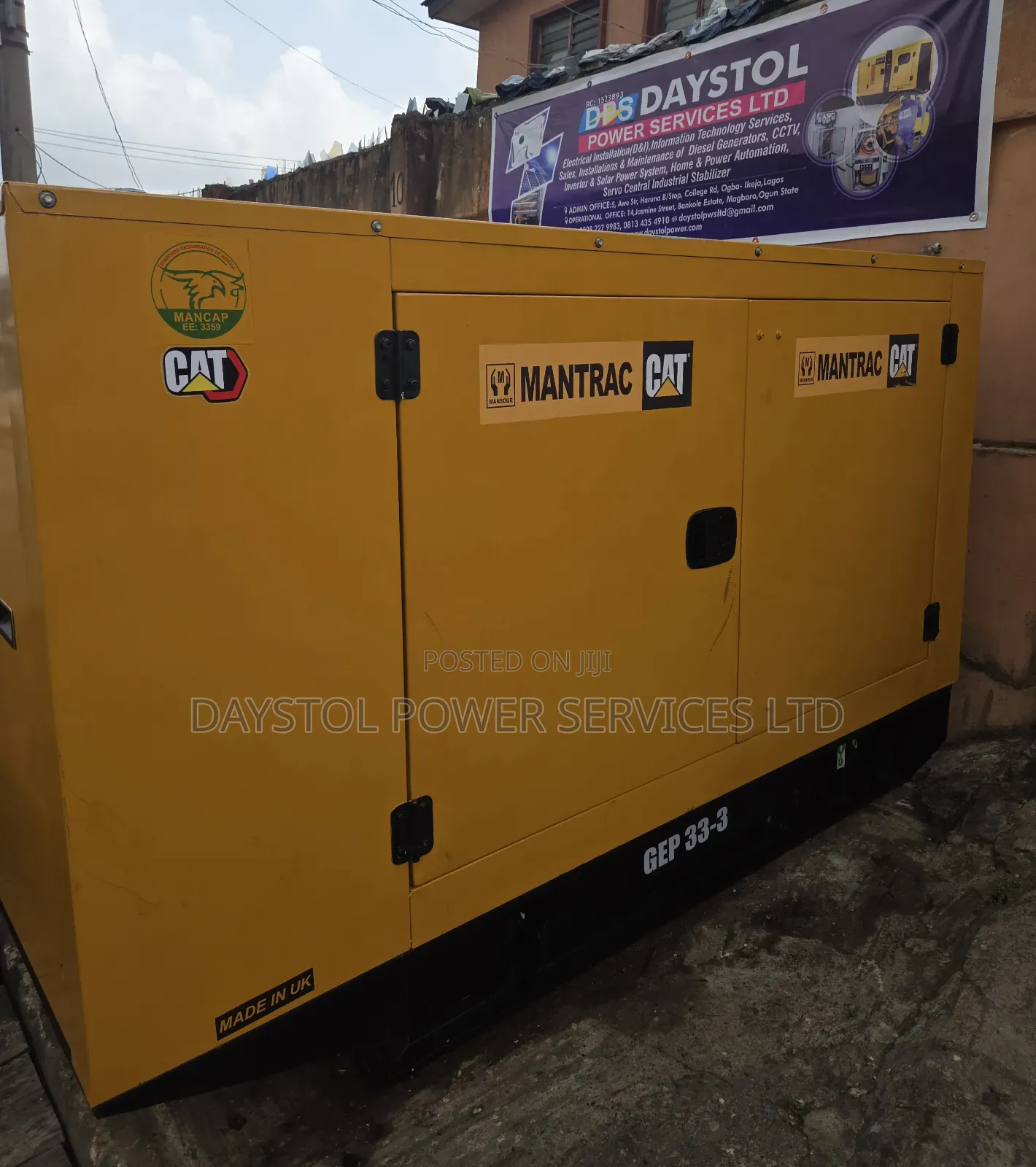 33kva Cat Mantrac (Original Uk Perkins Engine) Soundproof Generator