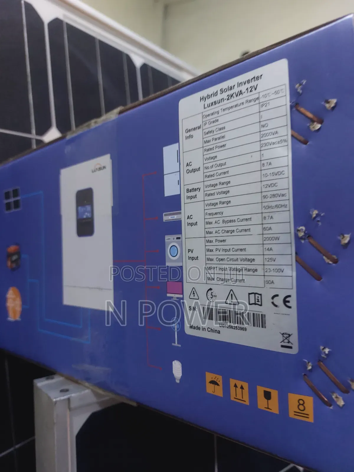 Lexsun Solar Hybrid Inverter 2kva/12v