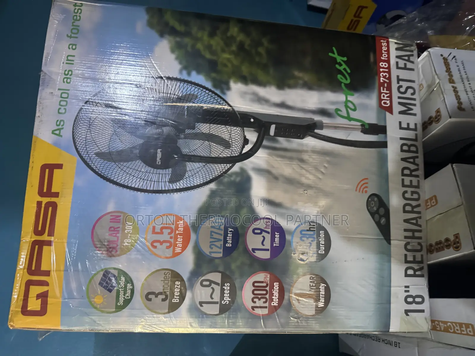 Qasa Mist Solar Fan