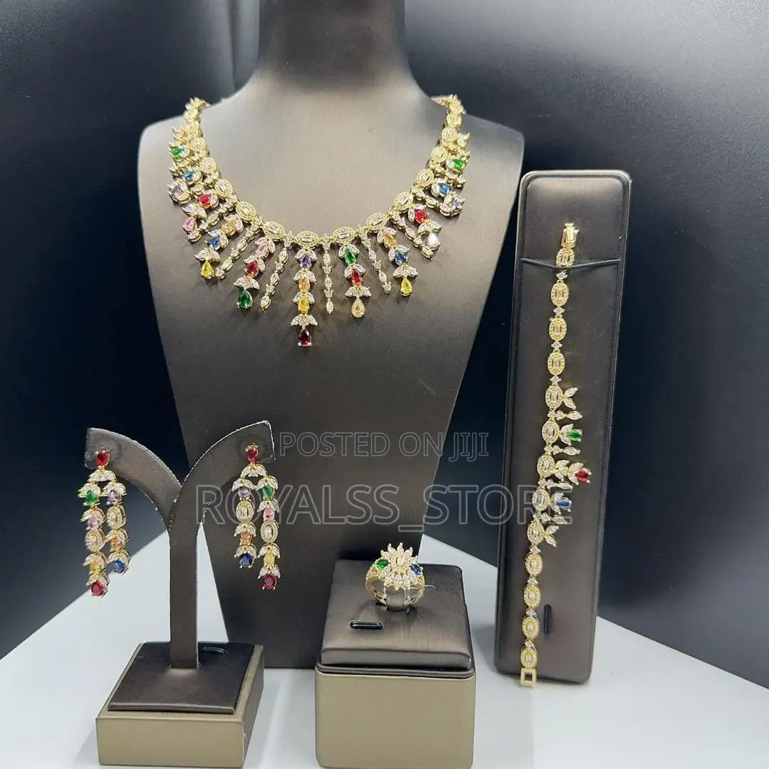 Luxury Gold–Plated Zirconia Jewelry Set Bridals and Special Occasions