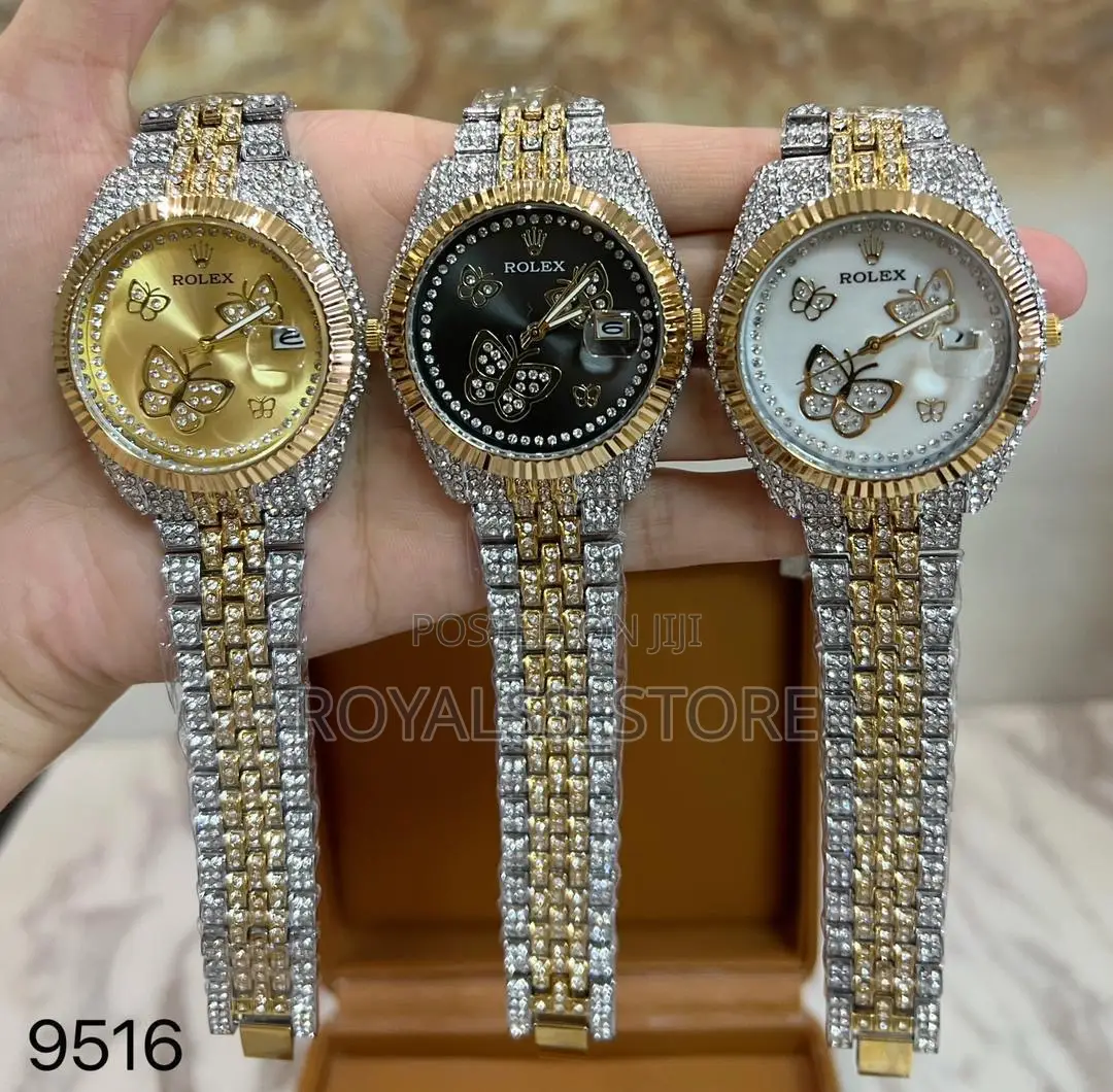 Luxury Iced Out" Two-Tone Rolex Oyster Perpetual Watch