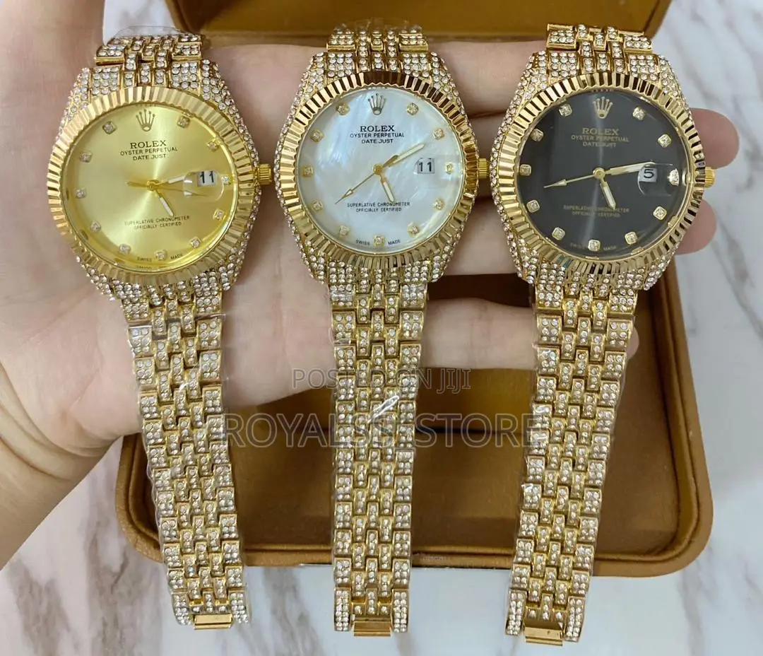 Luxury Iced Out" Two-Tone Rolex Oyster Perpetual Watch