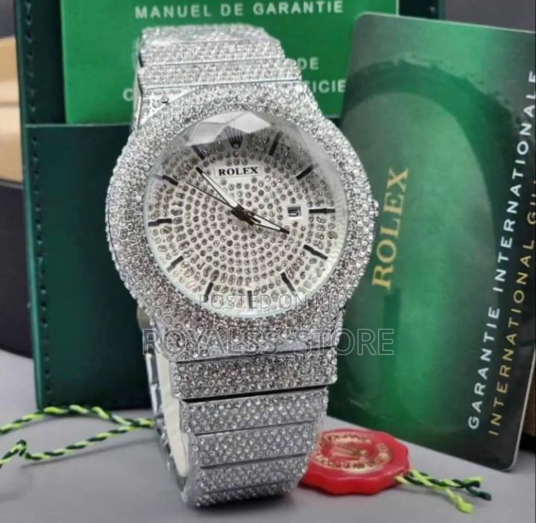 Premium Fully Boxed Iced Luxury Rolex Wristwatch