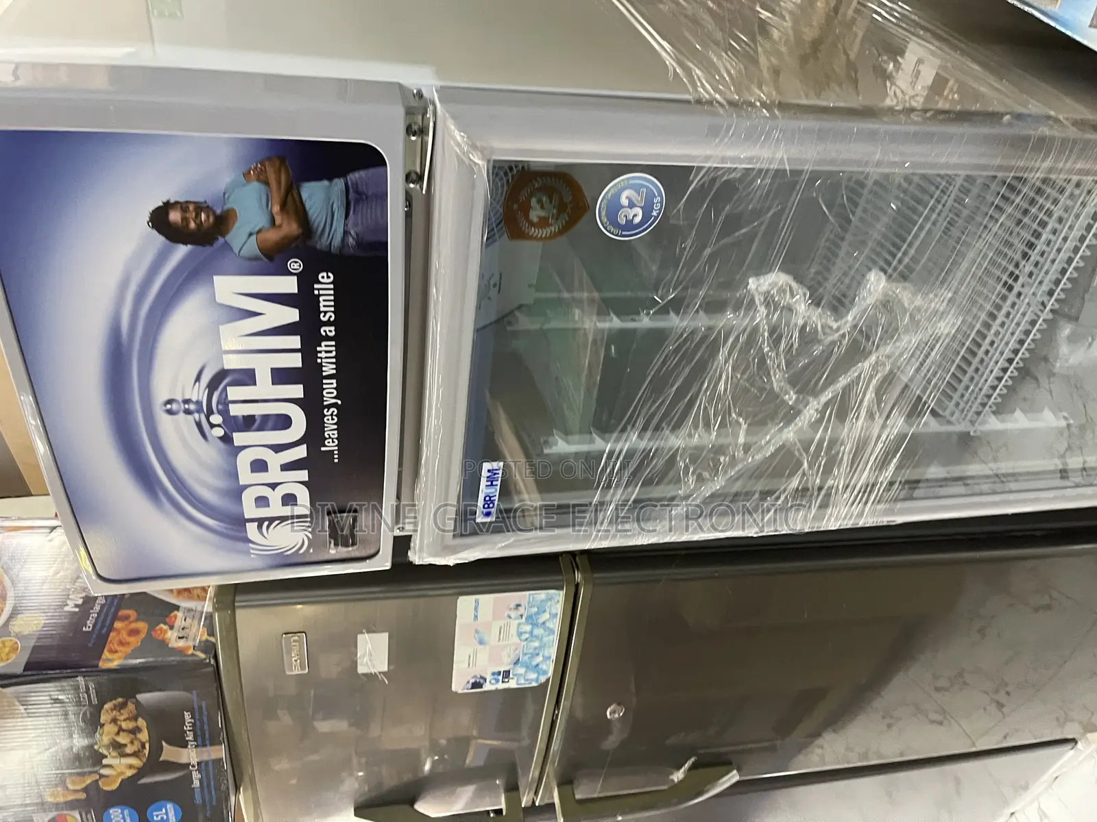Brand New 209 Litres Bruhm Display Show Glass Freezer