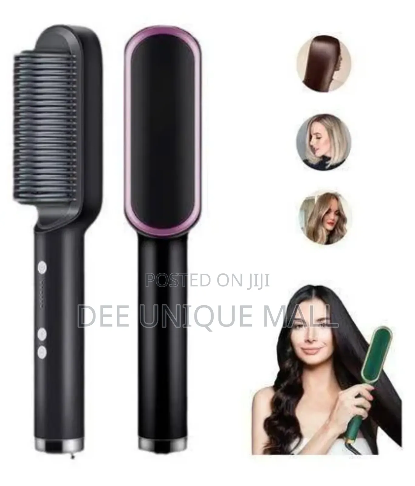 1-Piece Electric Hot Comb Straightening Tool for Home Salon Use
