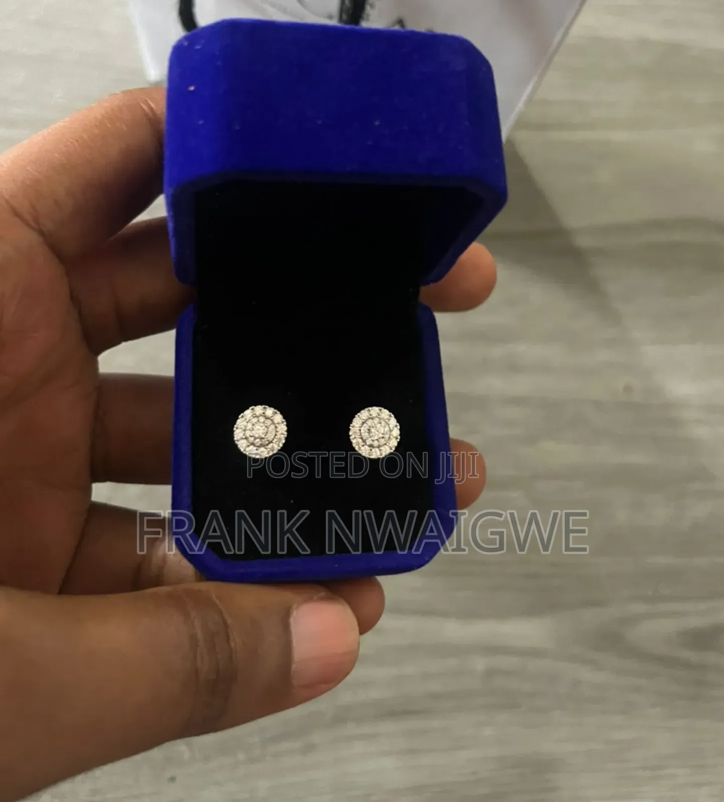 VVS Mossanite Sterling Silver Round Unisex Earrings