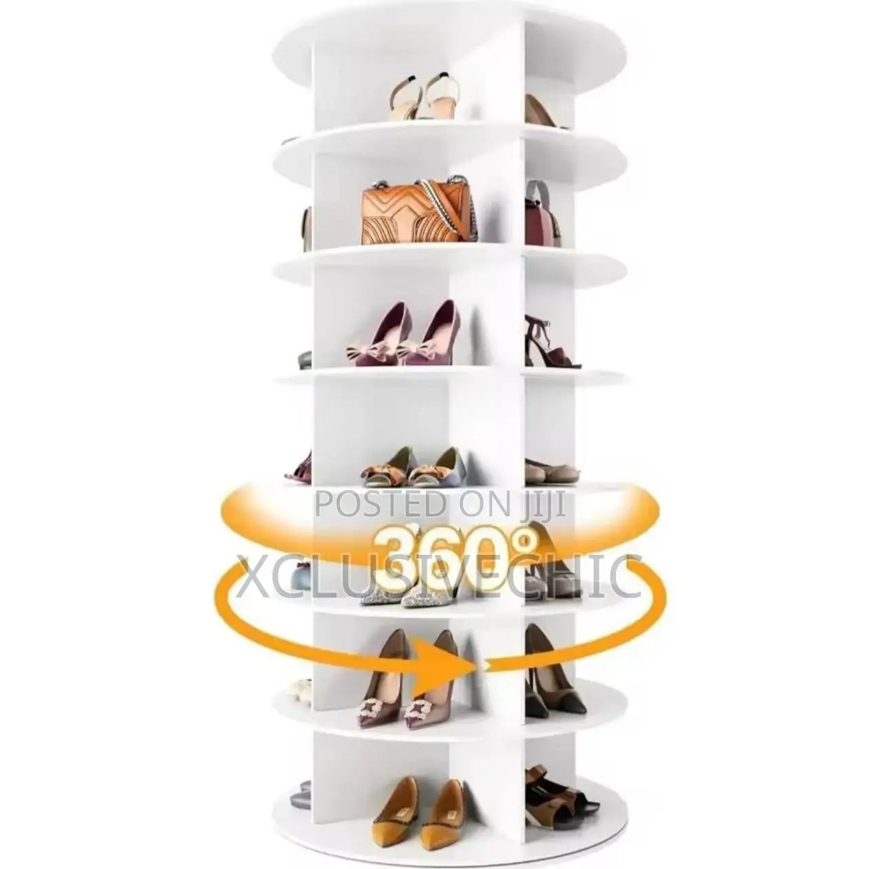 360 Degree Rotating 7 Layers Shoe Rack