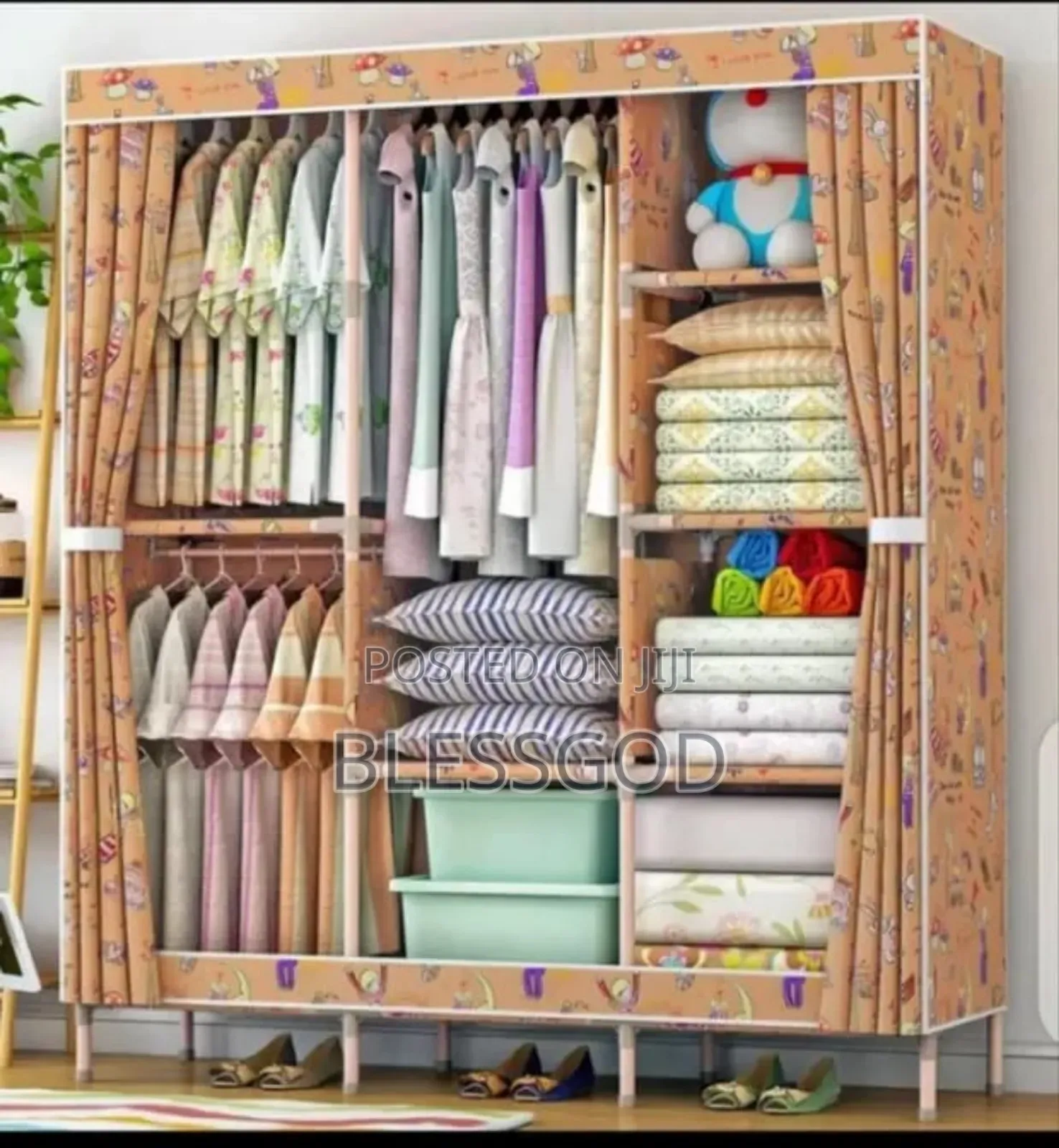 Wooden Mobile Wardrobe