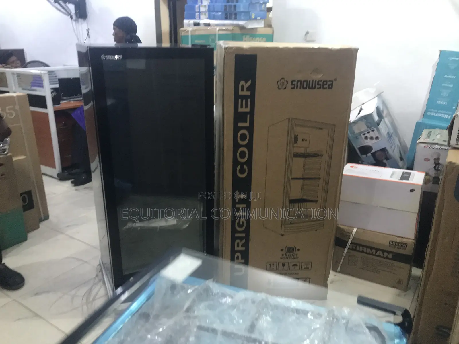 Snowsea Lc-270w Clear Glass Upright Drinks Cooler