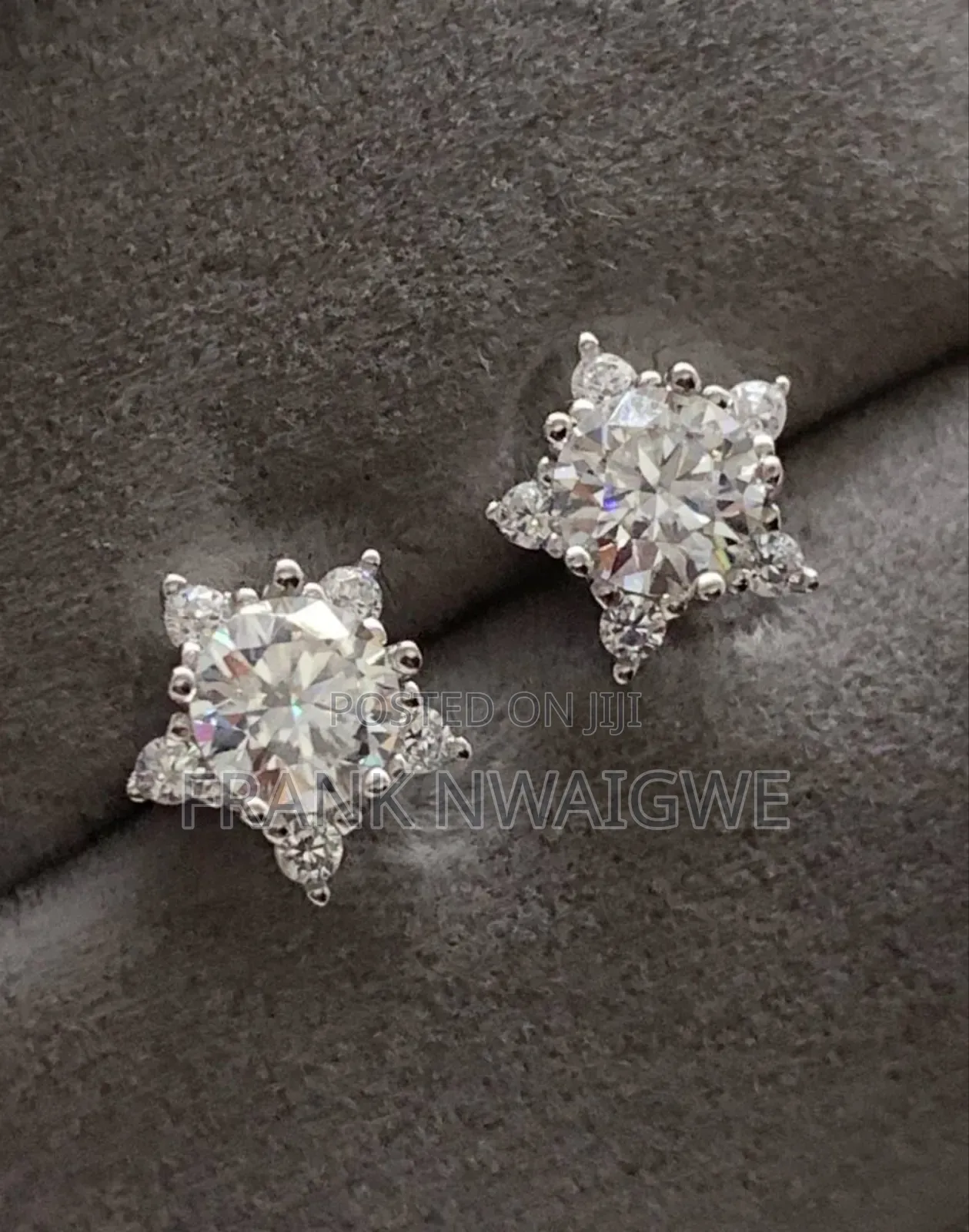 Baguette VVS 1 Star Moissanite Diamond Studs Earrings