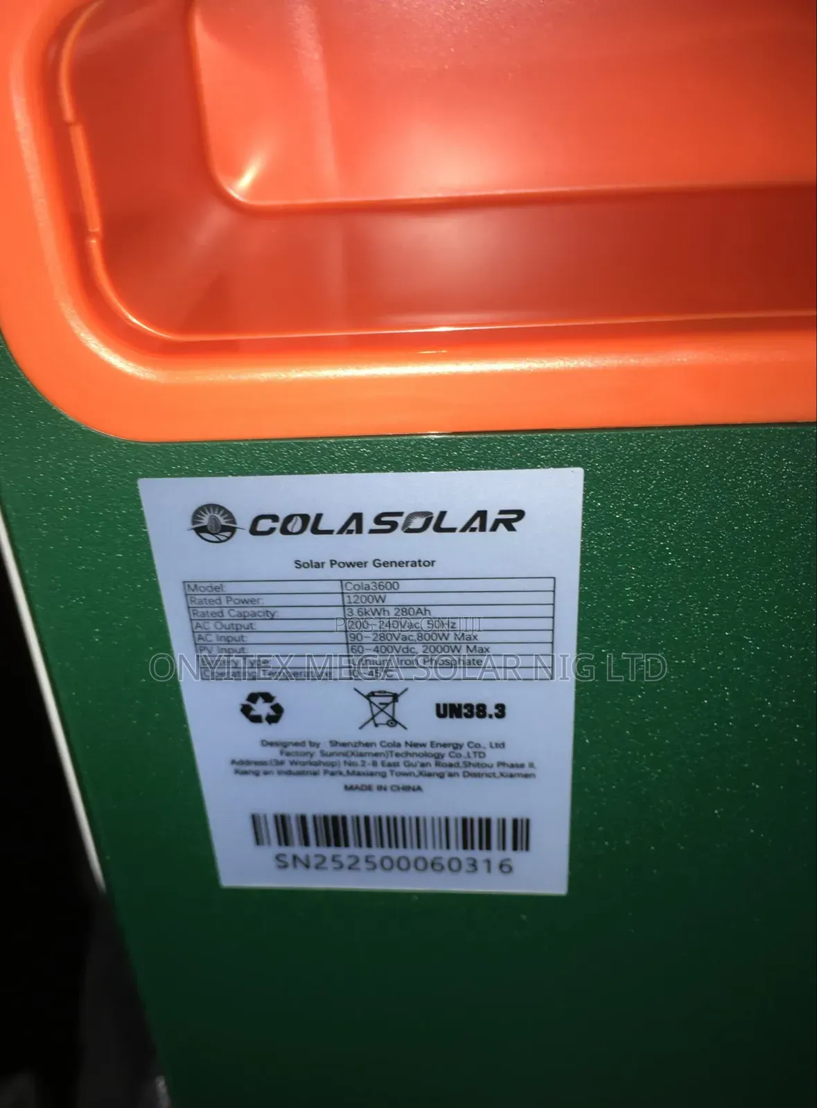 Colasolar Generator With Panel 450watts