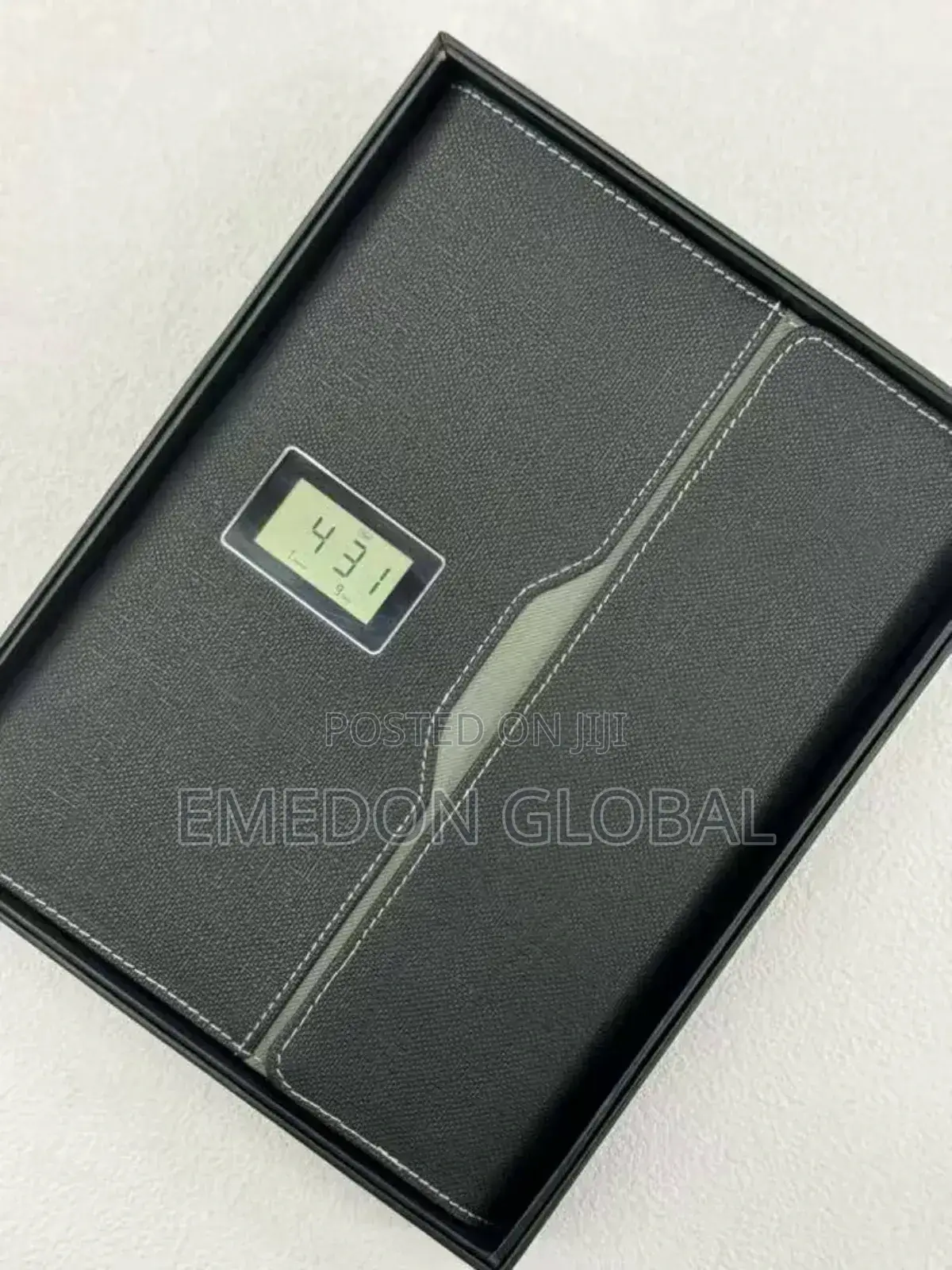 Wireless Charging Business Folder Notebook With Clock