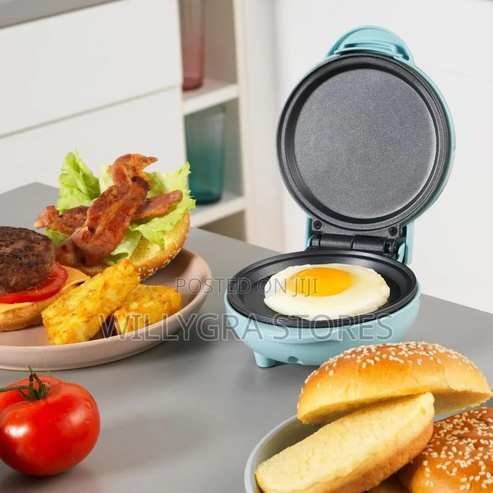 Kolax Electric Round Griddle For Individual Pancakes, Cookies, Eggs