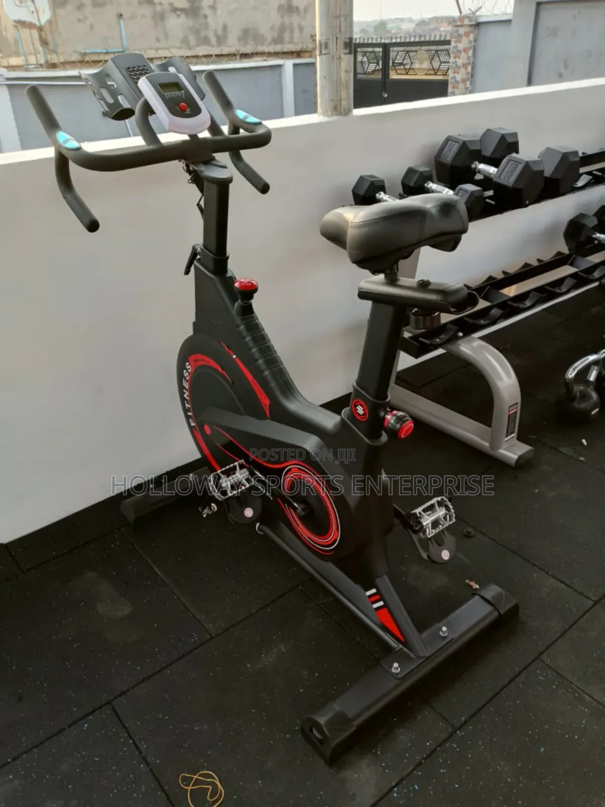 Red Commercial Spinning Bike