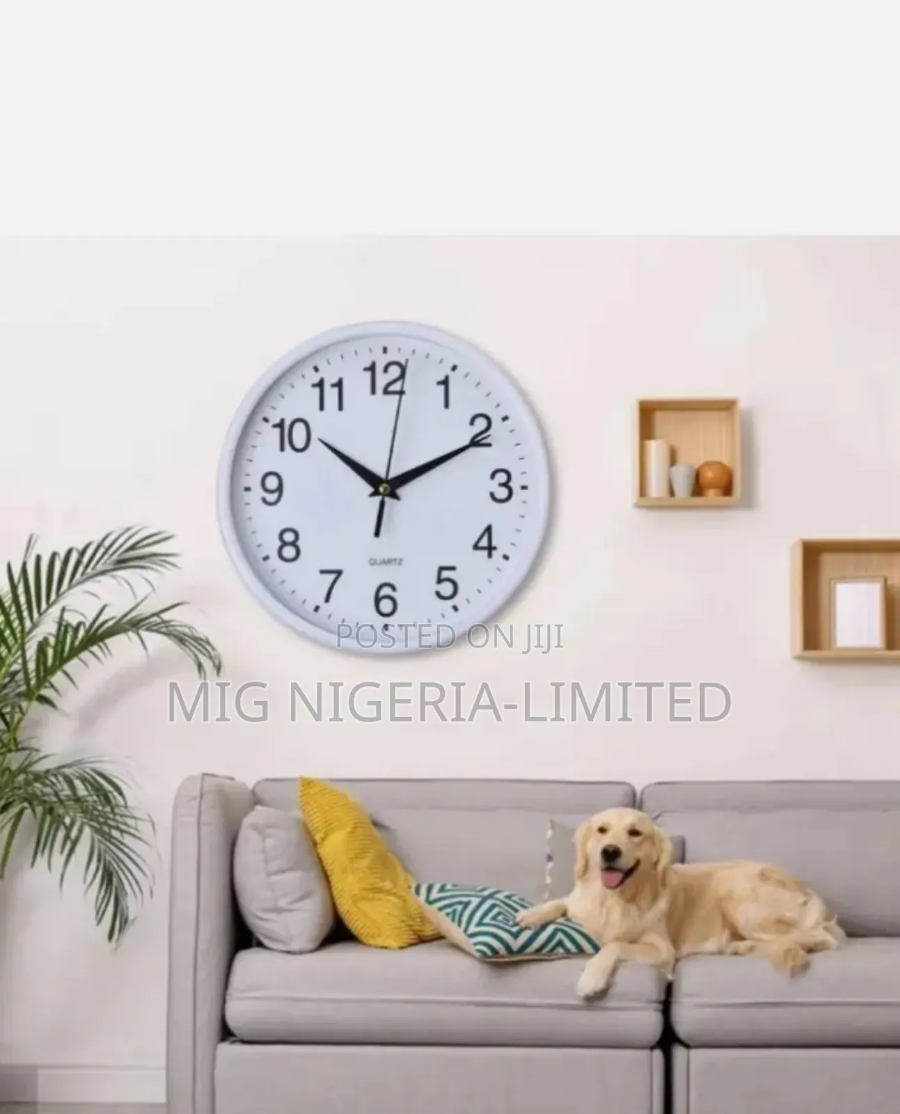 Modern Wall Clock Easy-to-Read Timekeeping School Round White Clocks