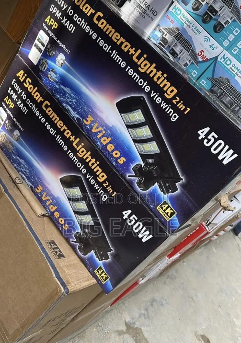 V380 Triple View CCTV Camera + Solar Street Light , PTZ