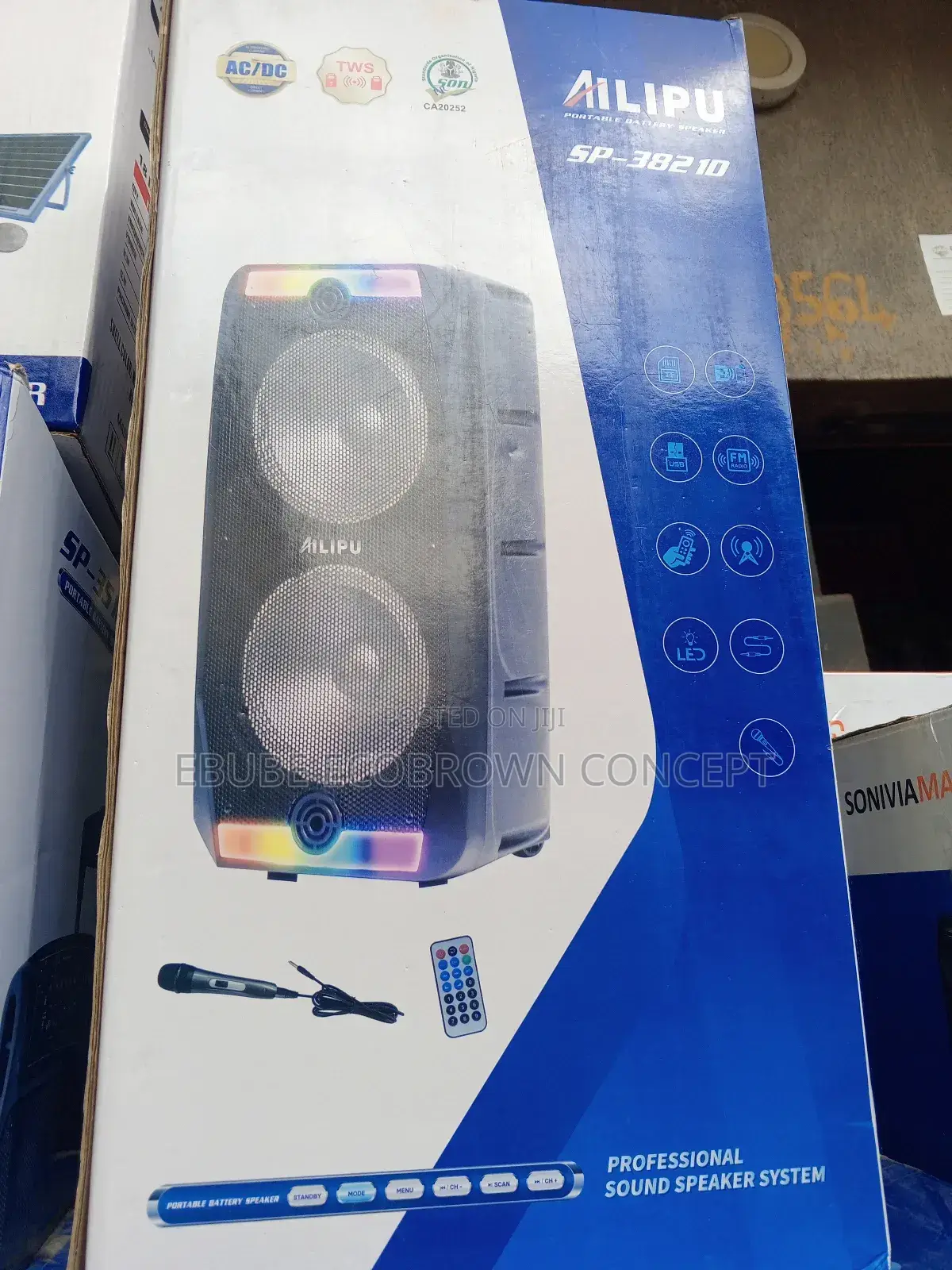 Ailipu Public Address Loud Trolley Speaker With Microphone