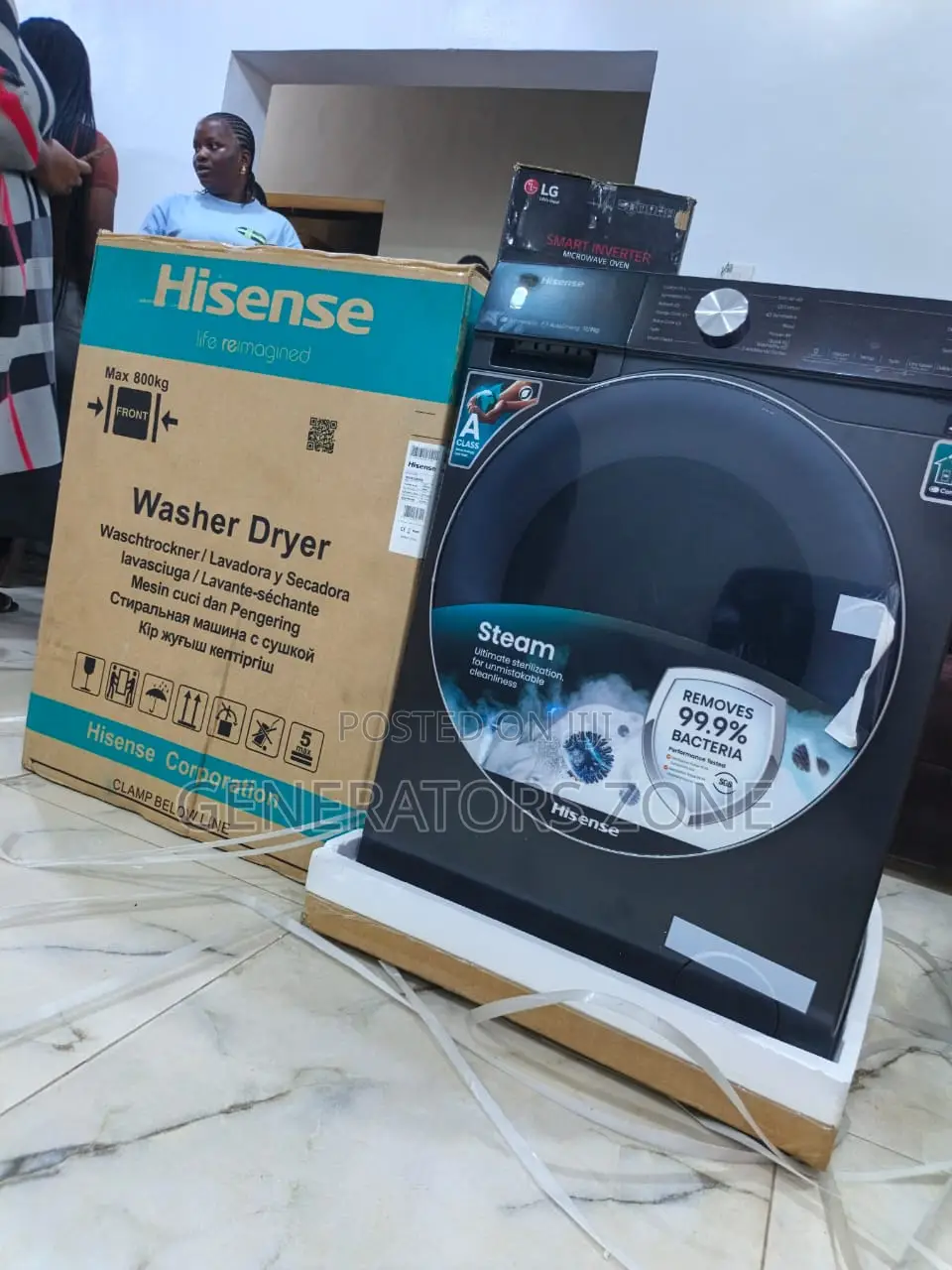 Front Load Hisense Unit Wm 5s1245bb-Wd 12kg Wash Rating