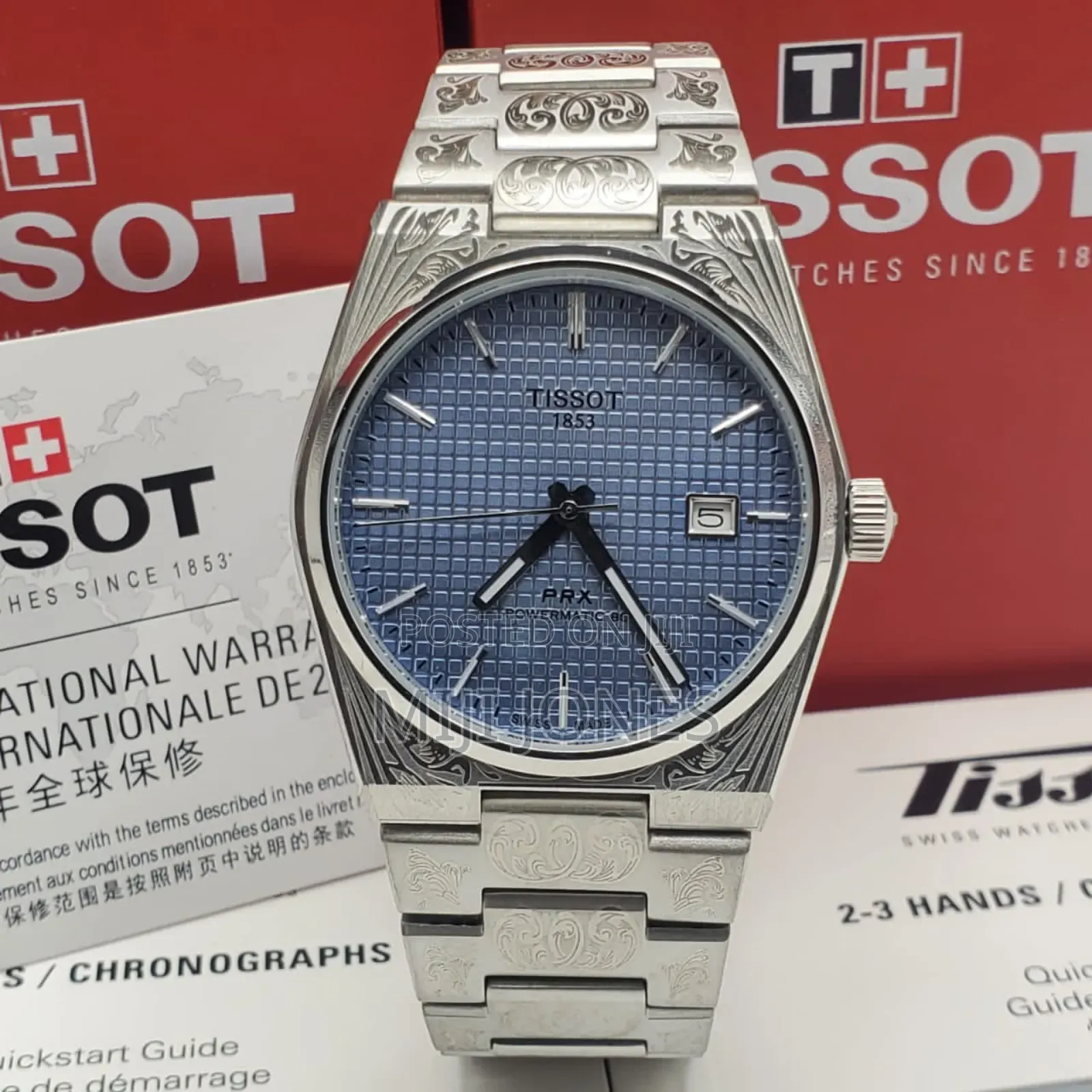 *Tissot  Men’S Battery‐Powered Silver Chain‐Strap Watch*