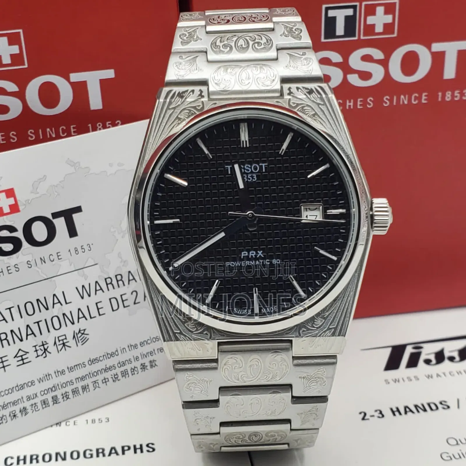 *Tissot  Men’S Battery‐Powered Silver Chain‐Strap Watch*