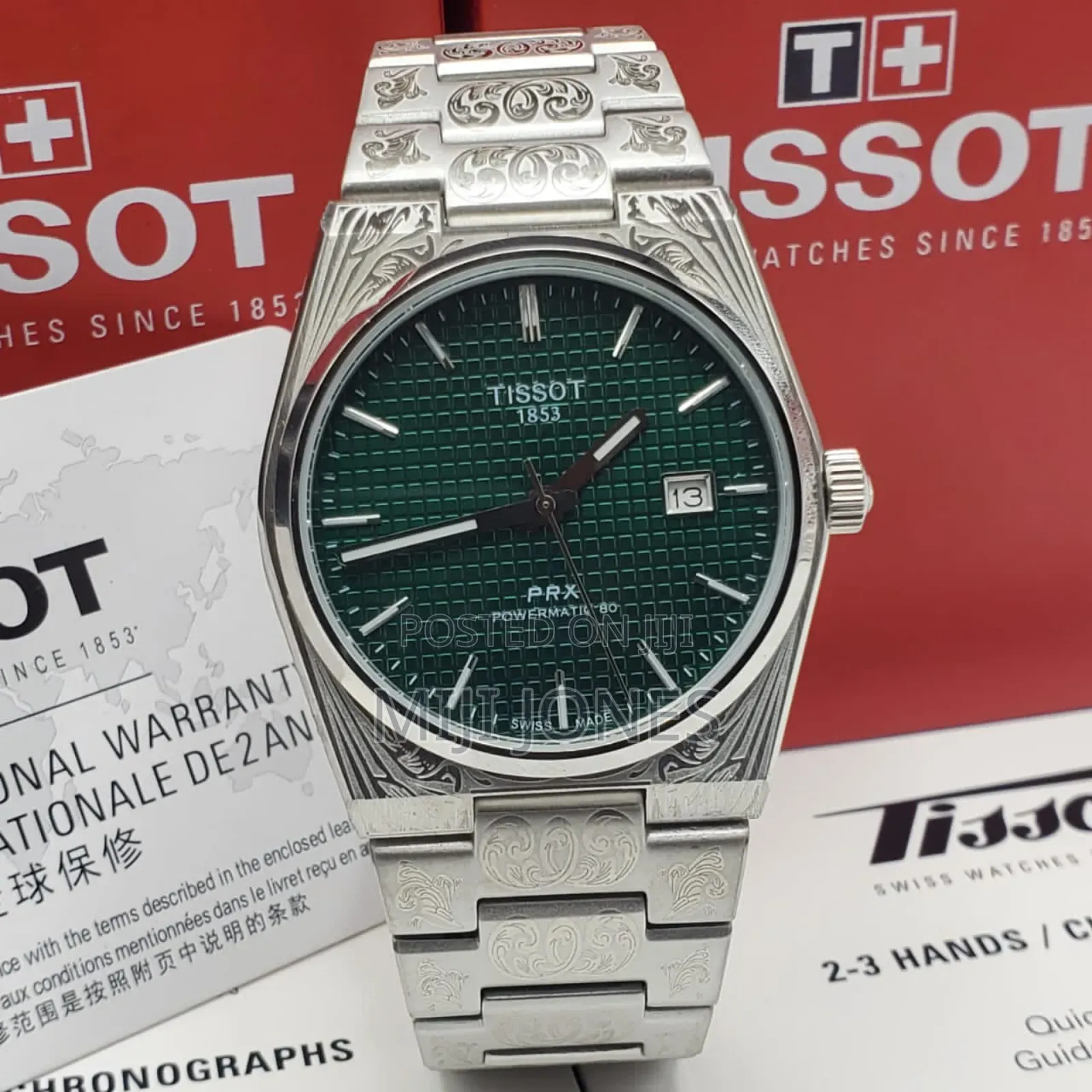 *Tissot  Men’S Battery‐Powered Silver Chain‐Strap Watch*