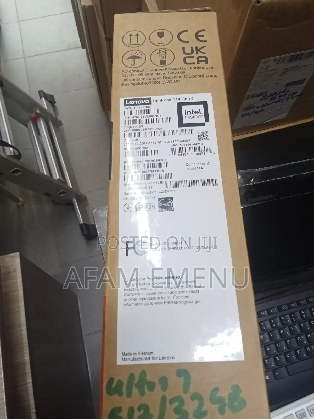 New Laptop Lenovo ThinkPad T14 G4 32GB Intel Core Ultra 7 SSD 512GB