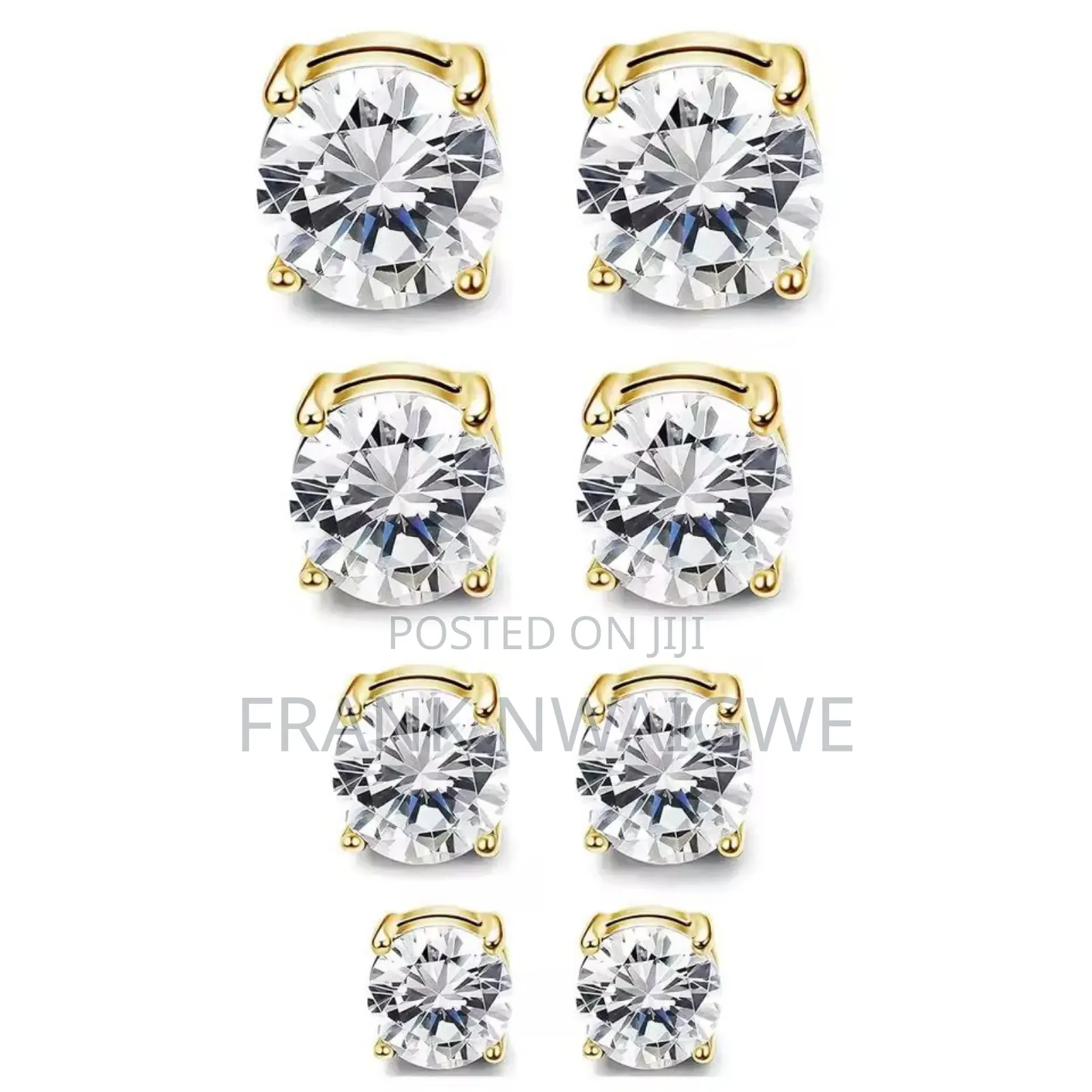18 Karat Gold Plated Magnetic Clip Unisex Earring