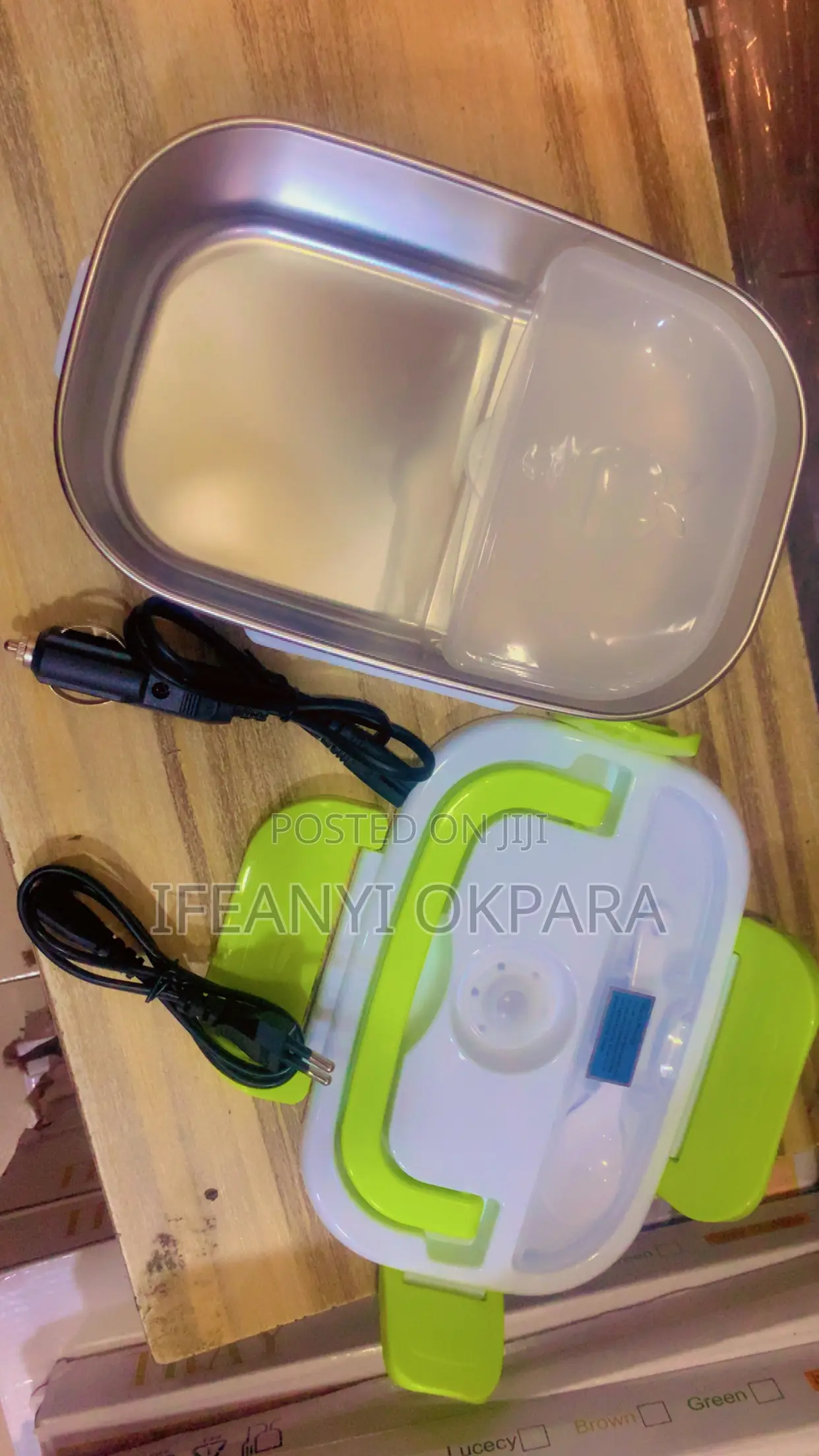 Electric Lunch Box With Dobble Cord and Spoon