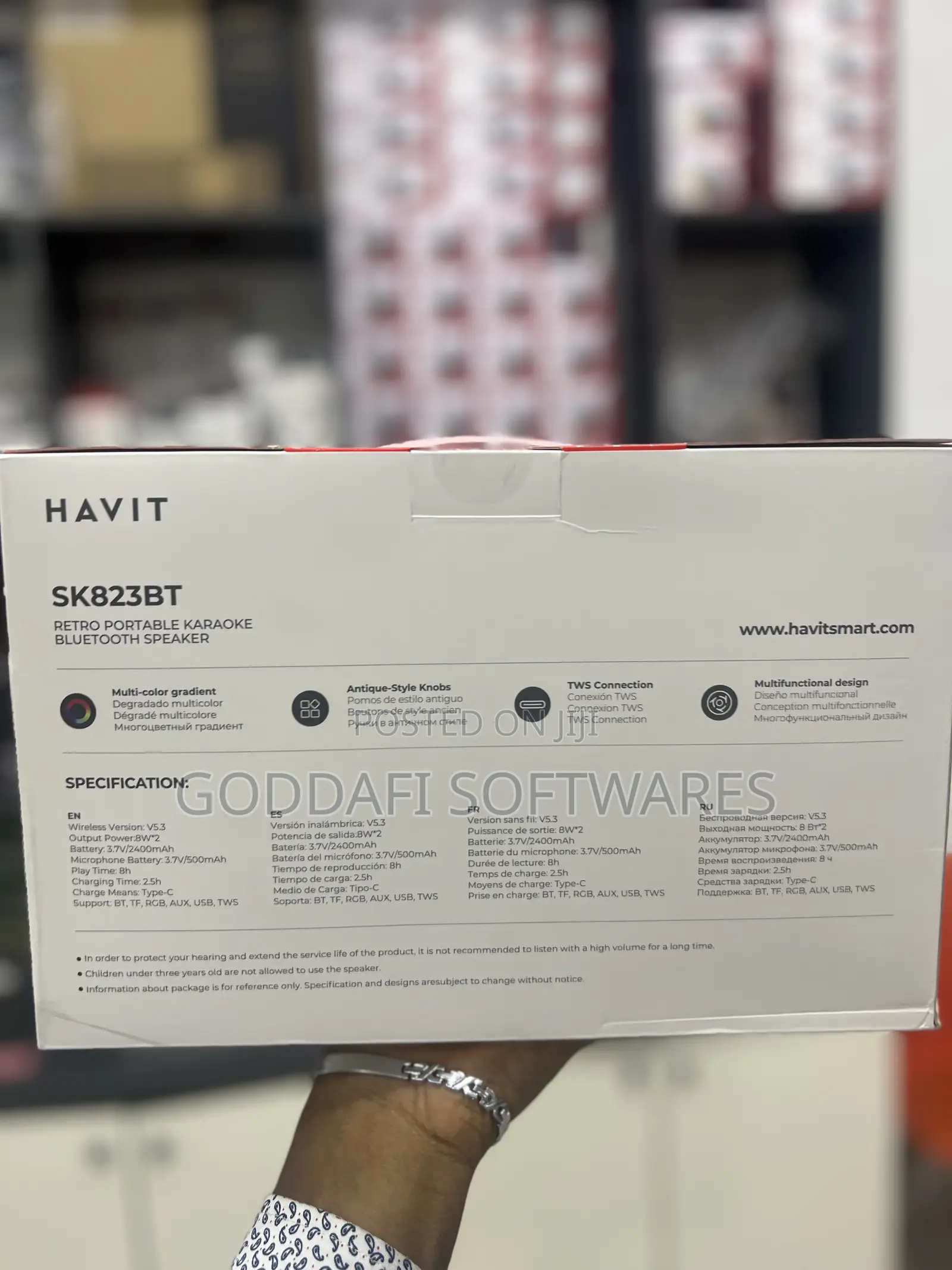 Havit Sk823bt Retro Karaoke Speaker | Goddafi Softwares Stores