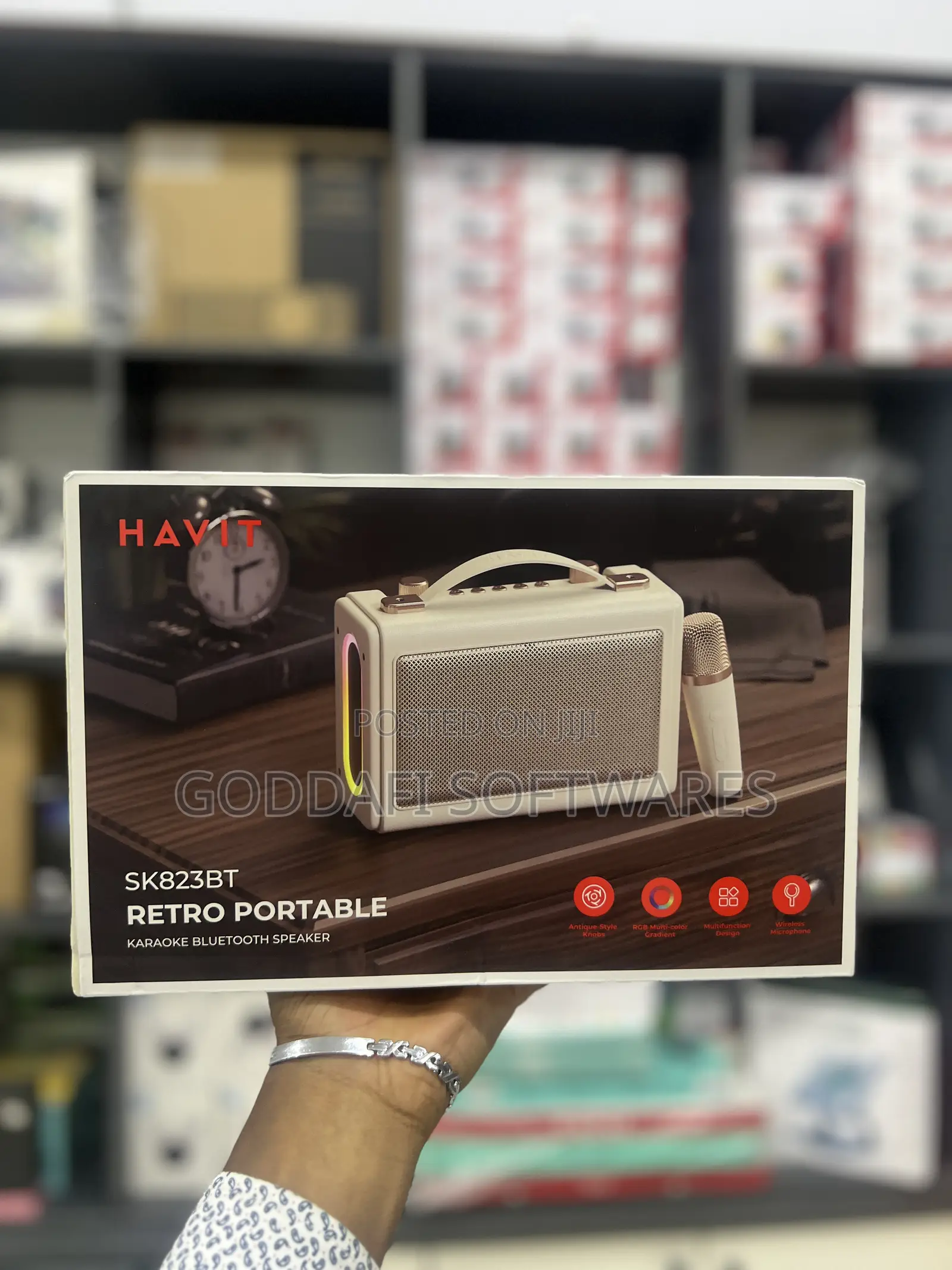 Havit Sk823bt Retro Karaoke Speaker | Goddafi Softwares Stores