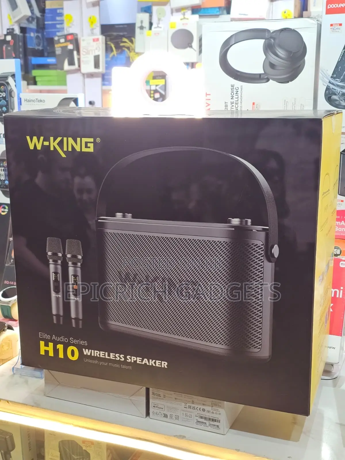 W-King Elite Audio H10 Bluetooth Speaker With Dual Wireless Mic