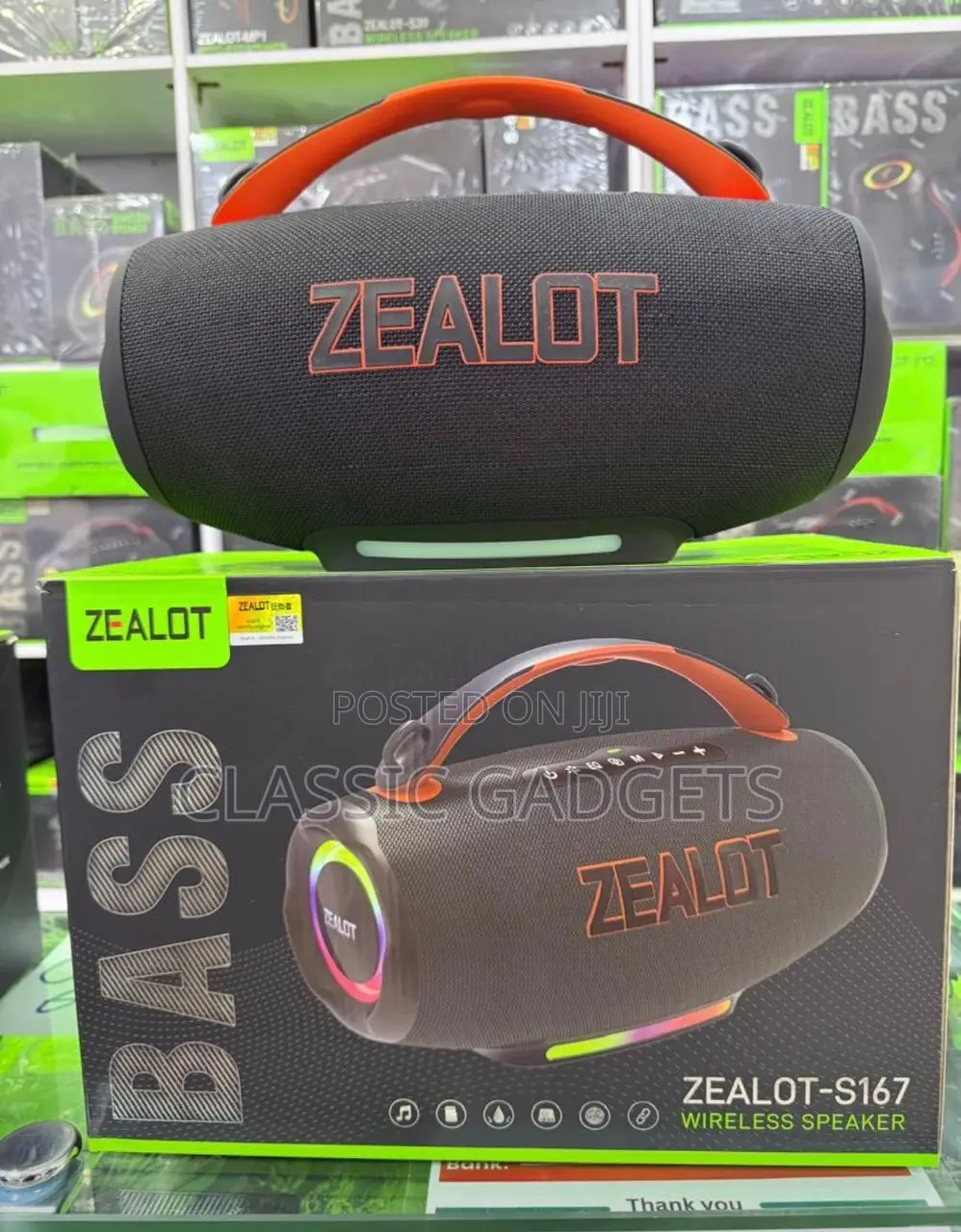 Zealot S167 100w Portable Waterproof Speaker With RGB Light