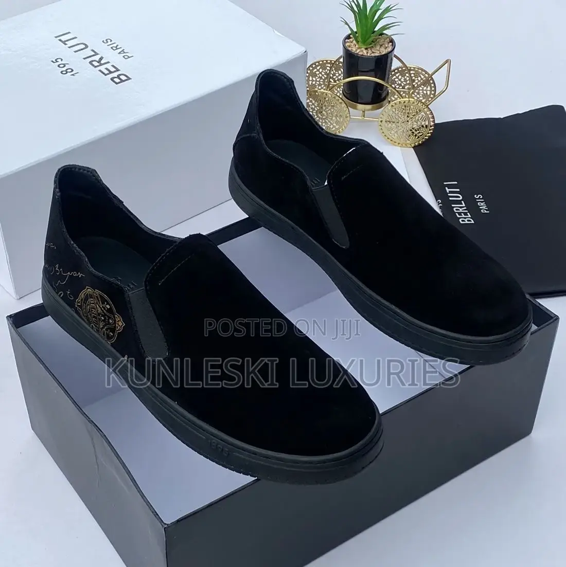 Original Berluti Paris Black Suede Sneakers