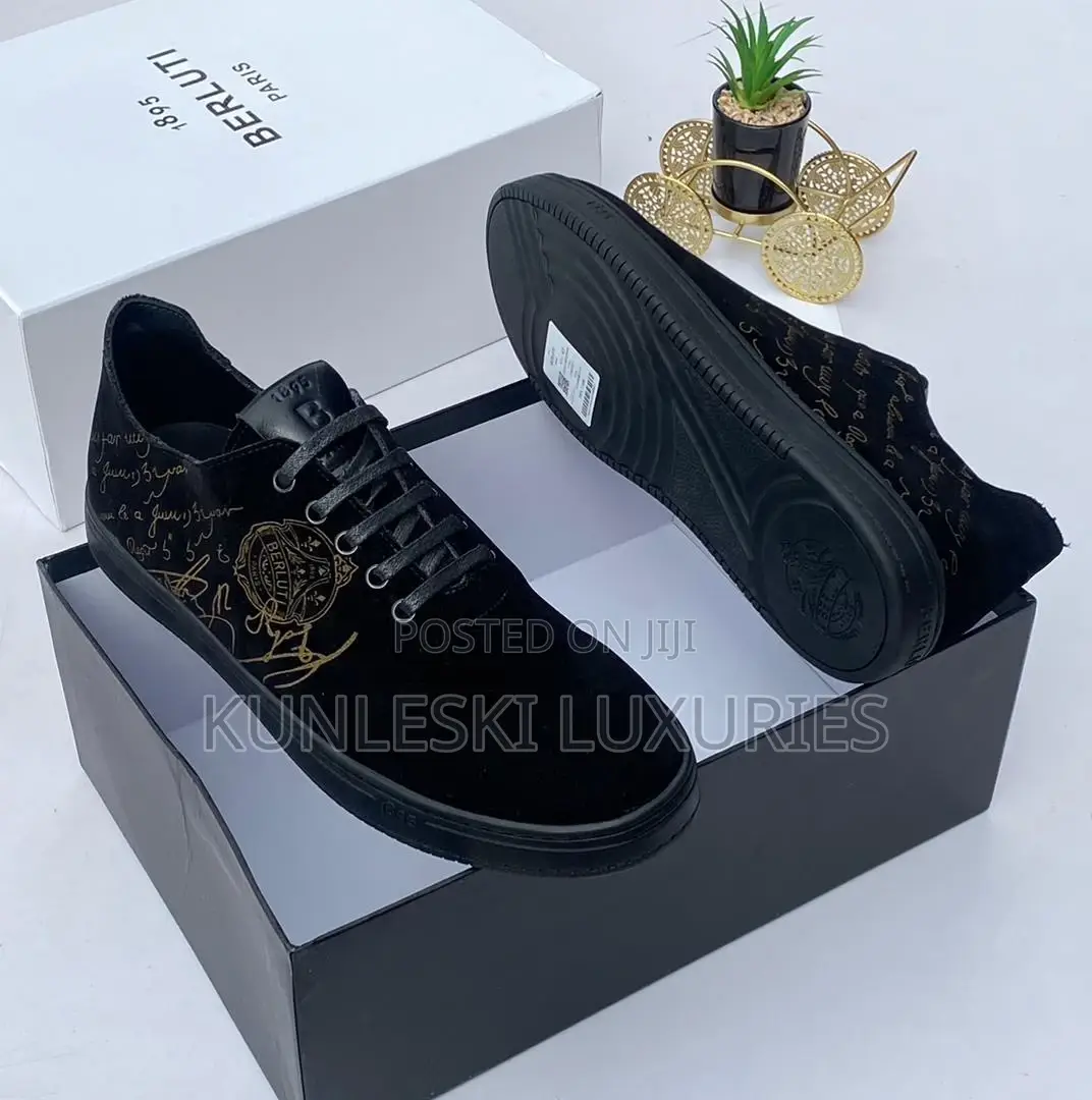 Original Berluti Paris Black Suede Sneakers