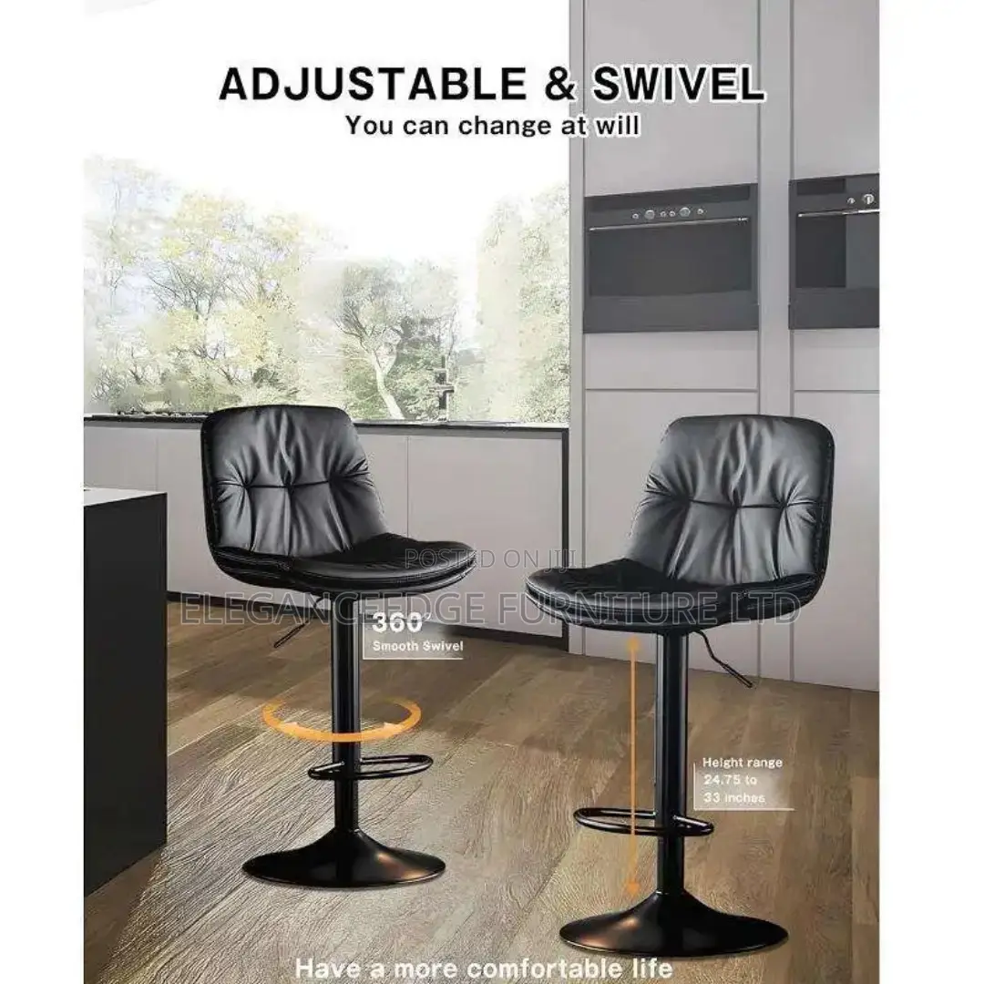 Modern High Kitchen Bar Stool With Black Design