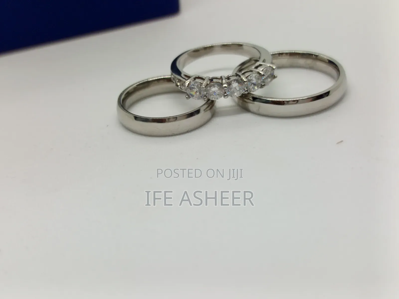 Us Sterling Silver Complete Set Of Wedding Ring - Silver