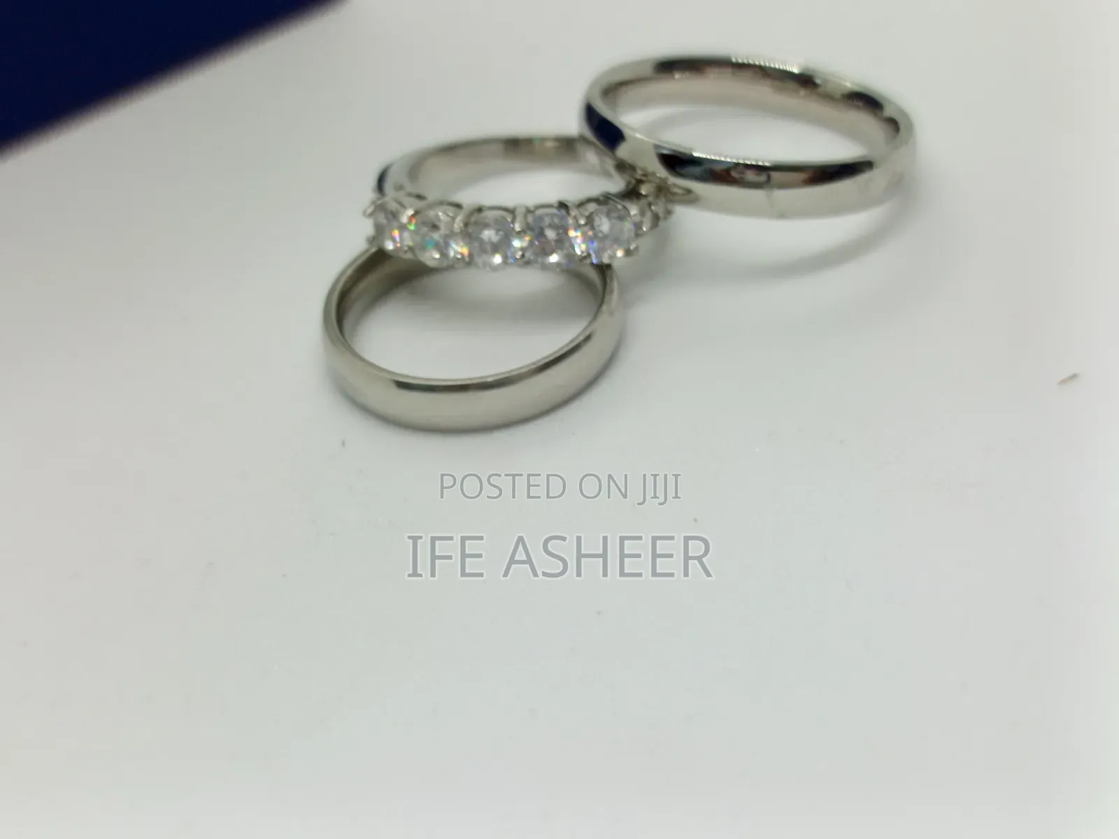 Us Sterling Silver Complete Set Of Wedding Ring - Silver
