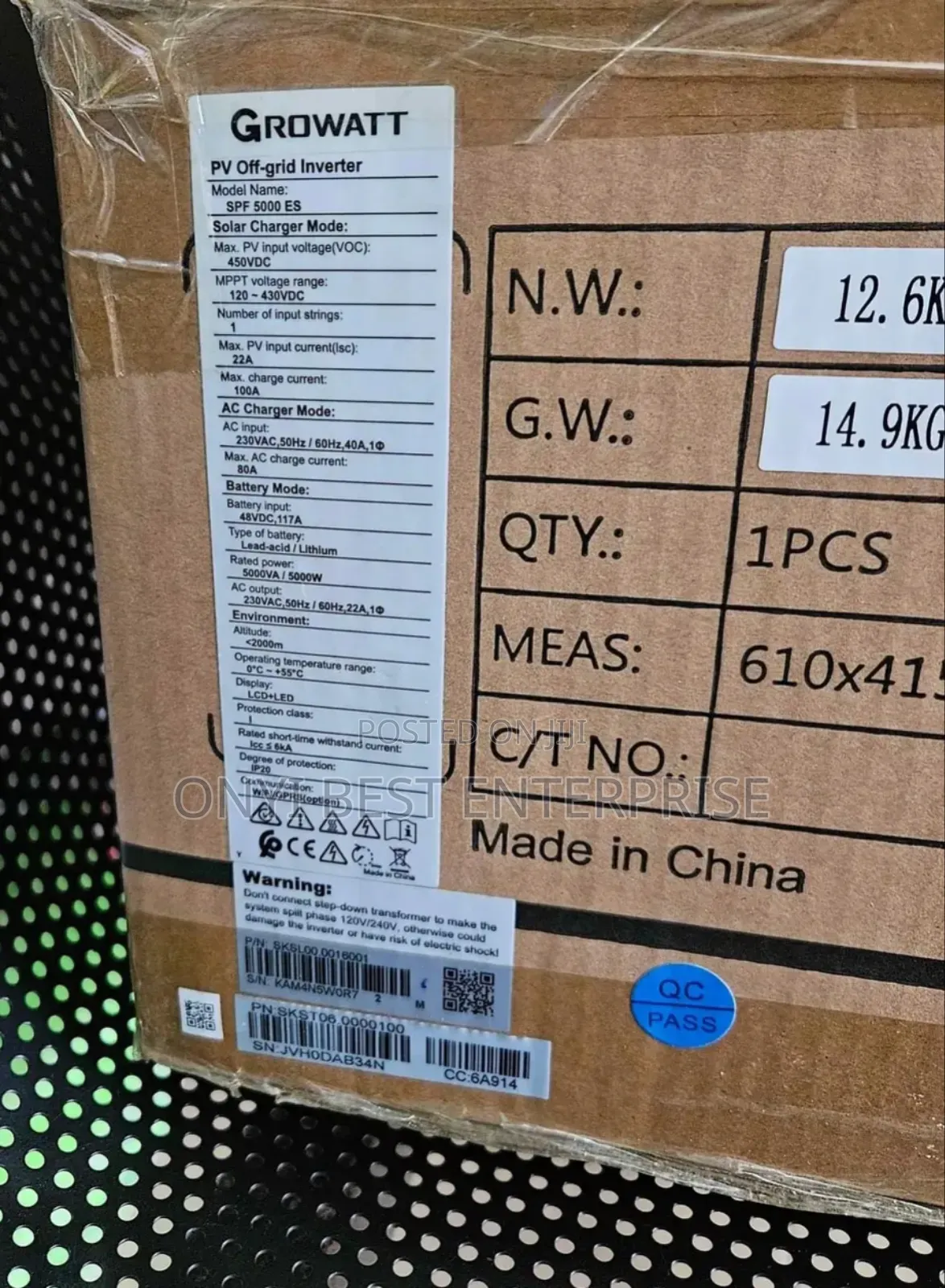 Growatts Inverter 5kva 48v 5000es